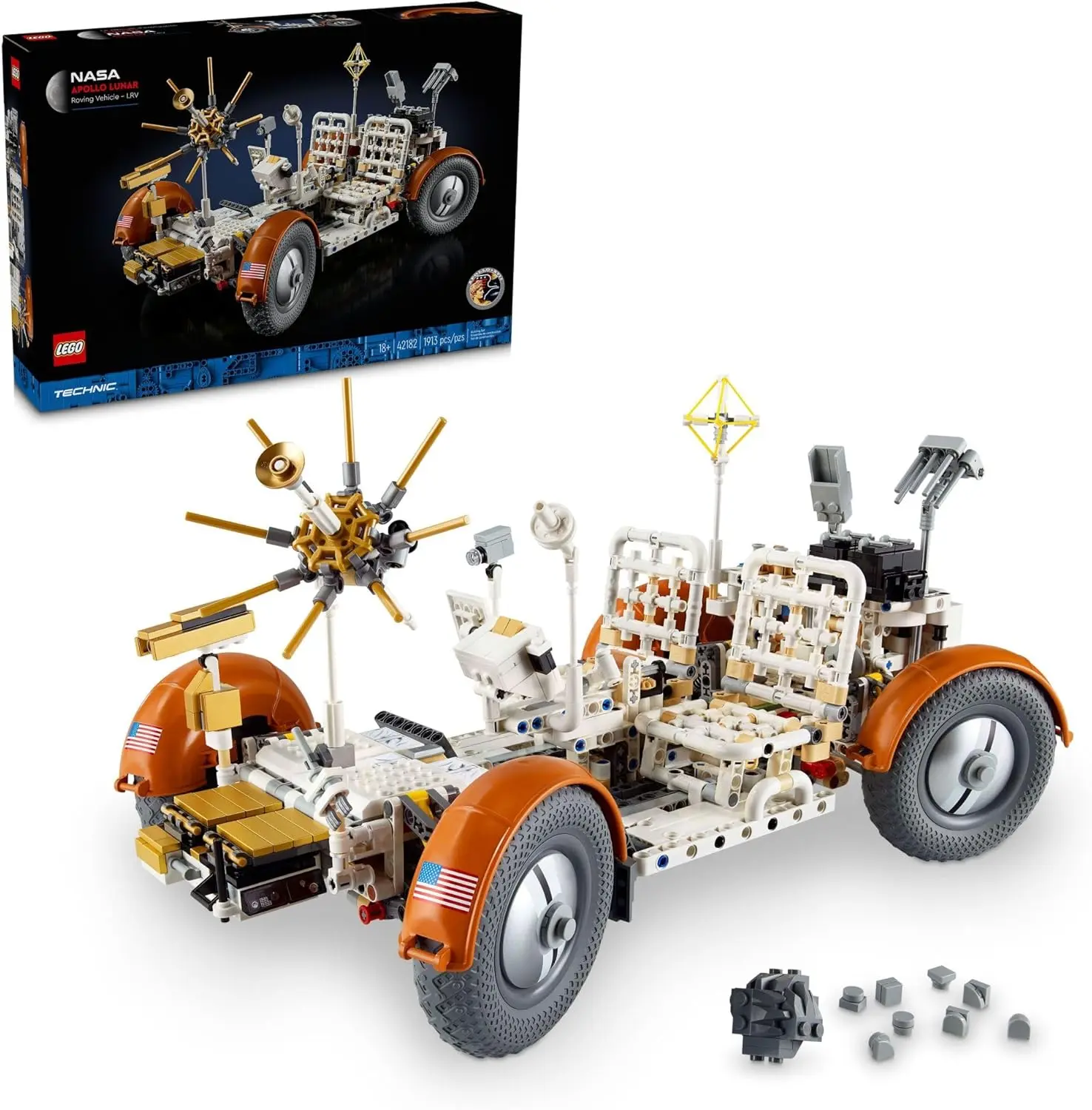 LEGO Technic NASA Apollo Lunar Roving Vehicle LRV Building Set - Collectible Set for Adults, Ages 18+ - Model Kit of Space Rover W/Authentic Details - Gift for Men & Women - 42182 image 1