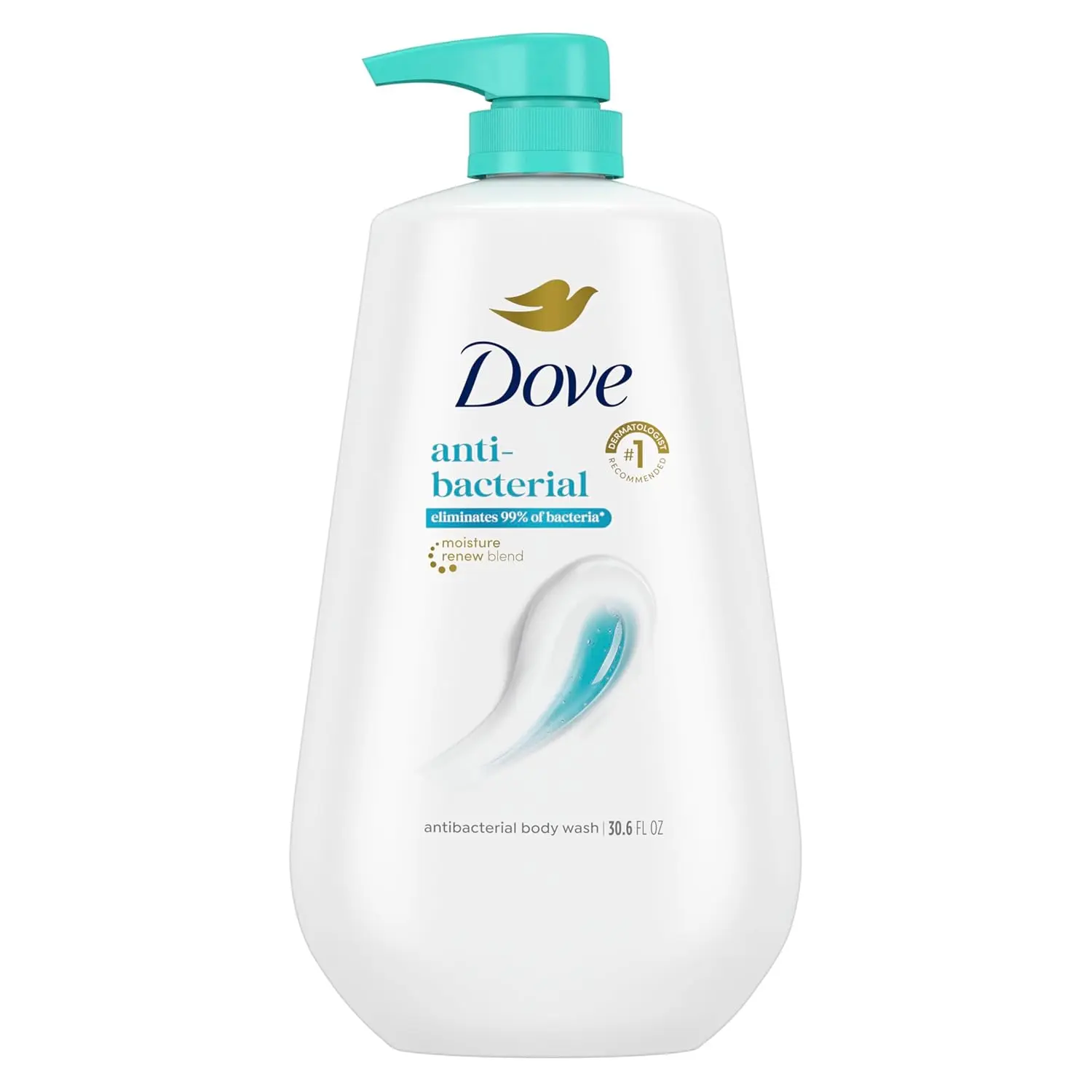 Dove Body Wash with Pump Antibacterial For All Skin Types Protects from Dryness 30.6 oz image 1