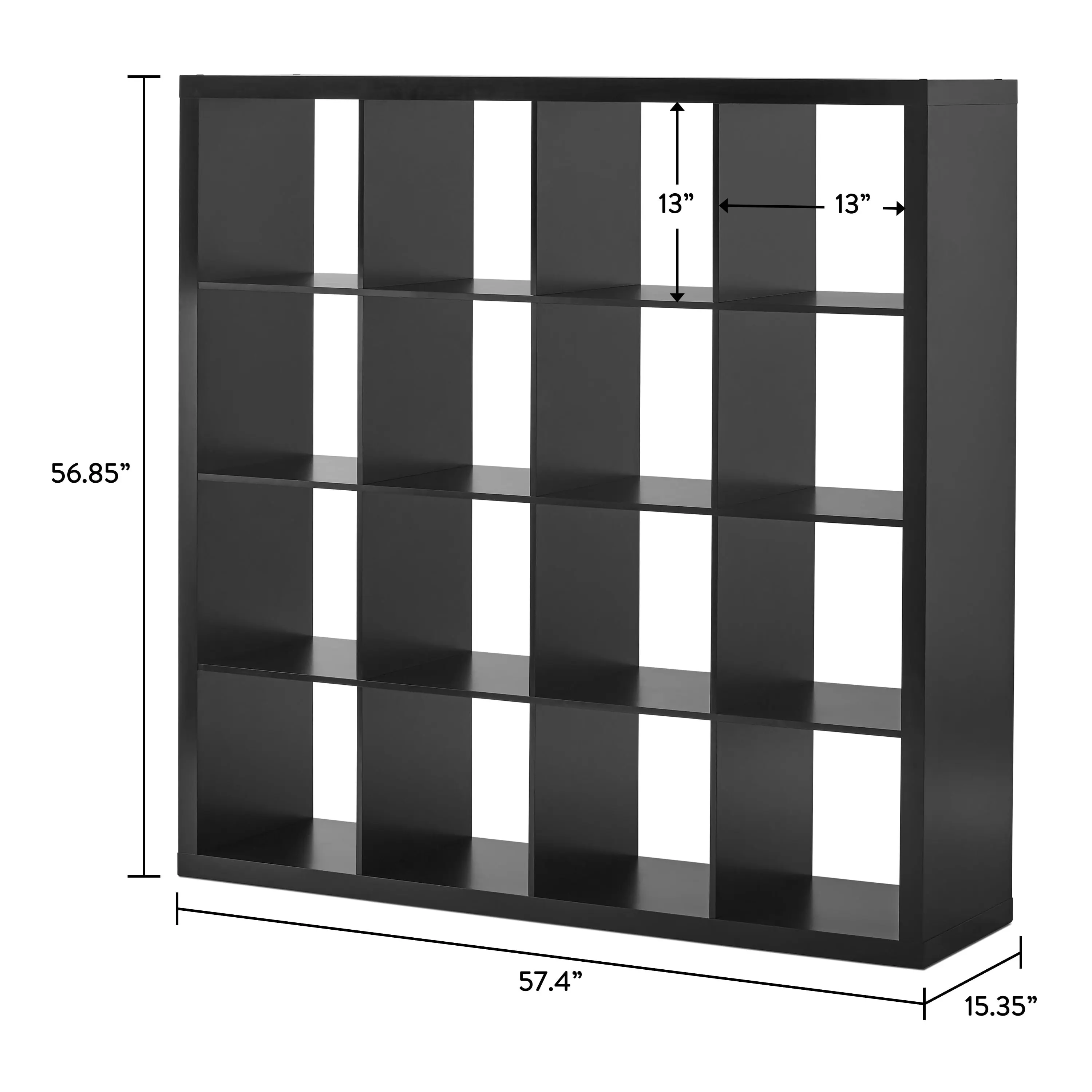 Better Homes & Gardens 16 Cube Storage Organizer, Solid Black image 5