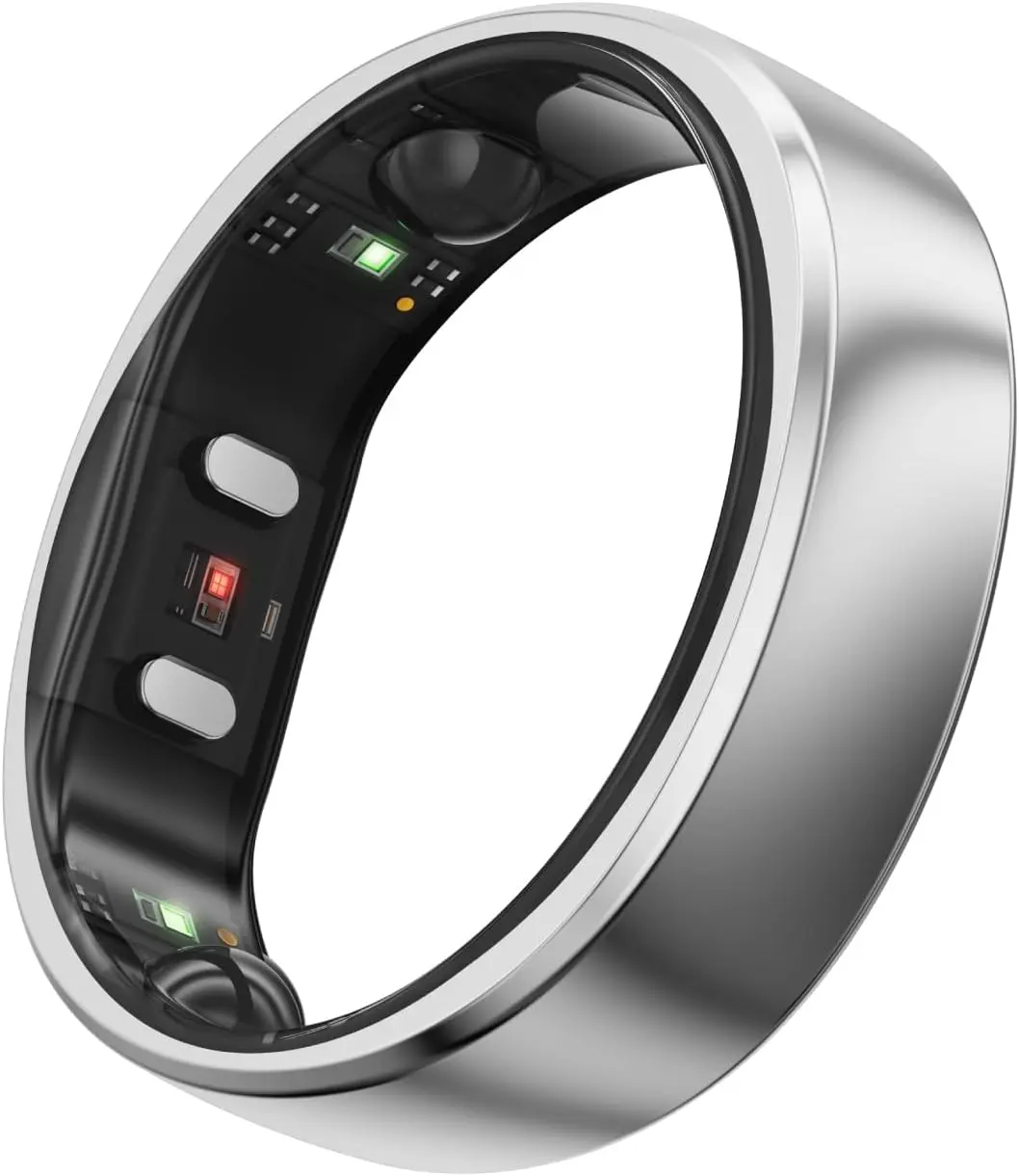 RingConn Gen 2, World’s First Smart Ring with Sleep Apnea Monitoring, No APP Subscription, 12-Day Battery Life, Stress/Heart Rate/Women's Health Tracker, Android & iOS Compatible (Silver, Size 10) image 1