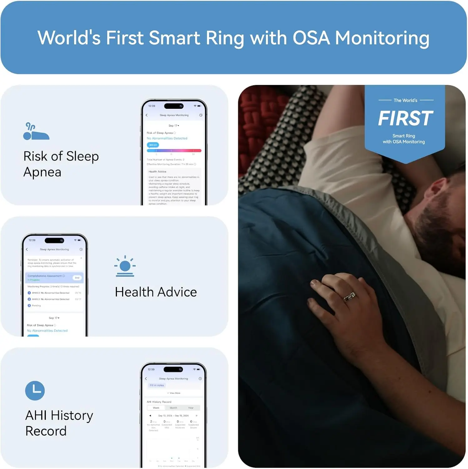RingConn Gen 2, World’s First Smart Ring with Sleep Apnea Monitoring, No APP Subscription, 12-Day Battery Life, Stress/Heart Rate/Women's Health Tracker, Android & iOS Compatible (Silver, Size 10) image 3
