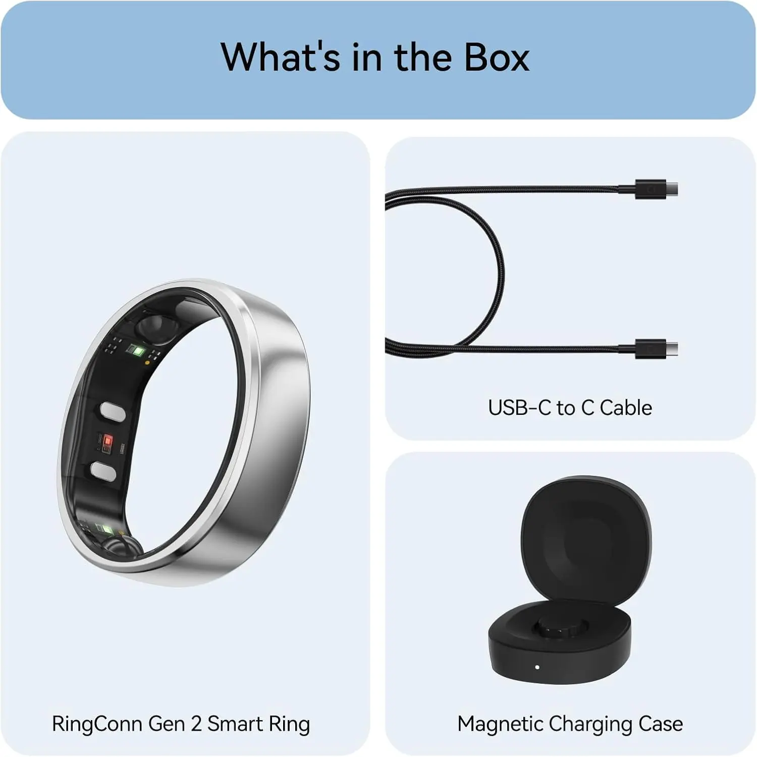 RingConn Gen 2, World’s First Smart Ring with Sleep Apnea Monitoring, No APP Subscription, 12-Day Battery Life, Stress/Heart Rate/Women's Health Tracker, Android & iOS Compatible (Silver, Size 10) image 7