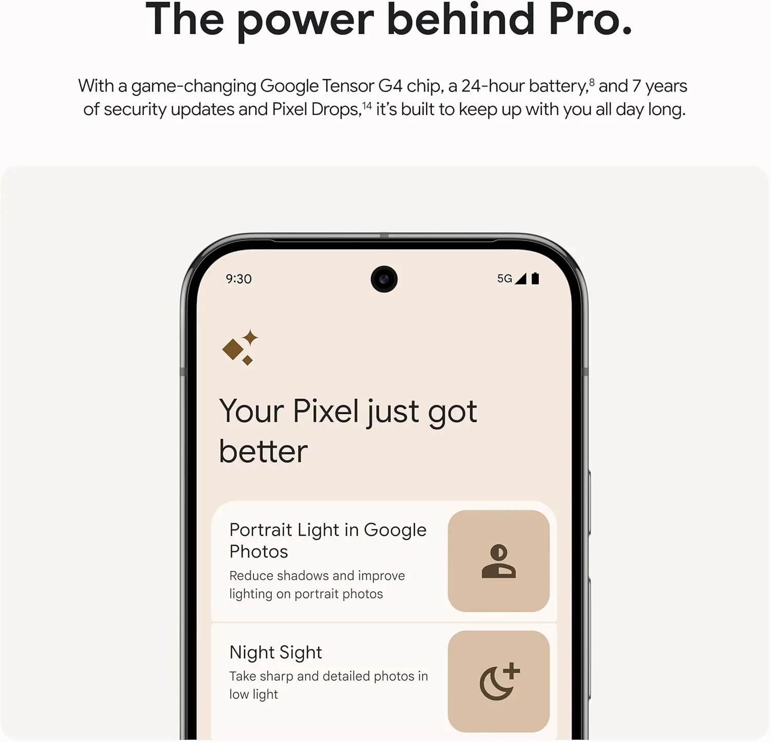 Google Pixel 9 Pro XL - Unlocked Android Smartphone with Gemini, Triple Rear Camera System, 24-Hour Battery, and 6.8" Super Actua Display - Hazel - 128 GB image 8