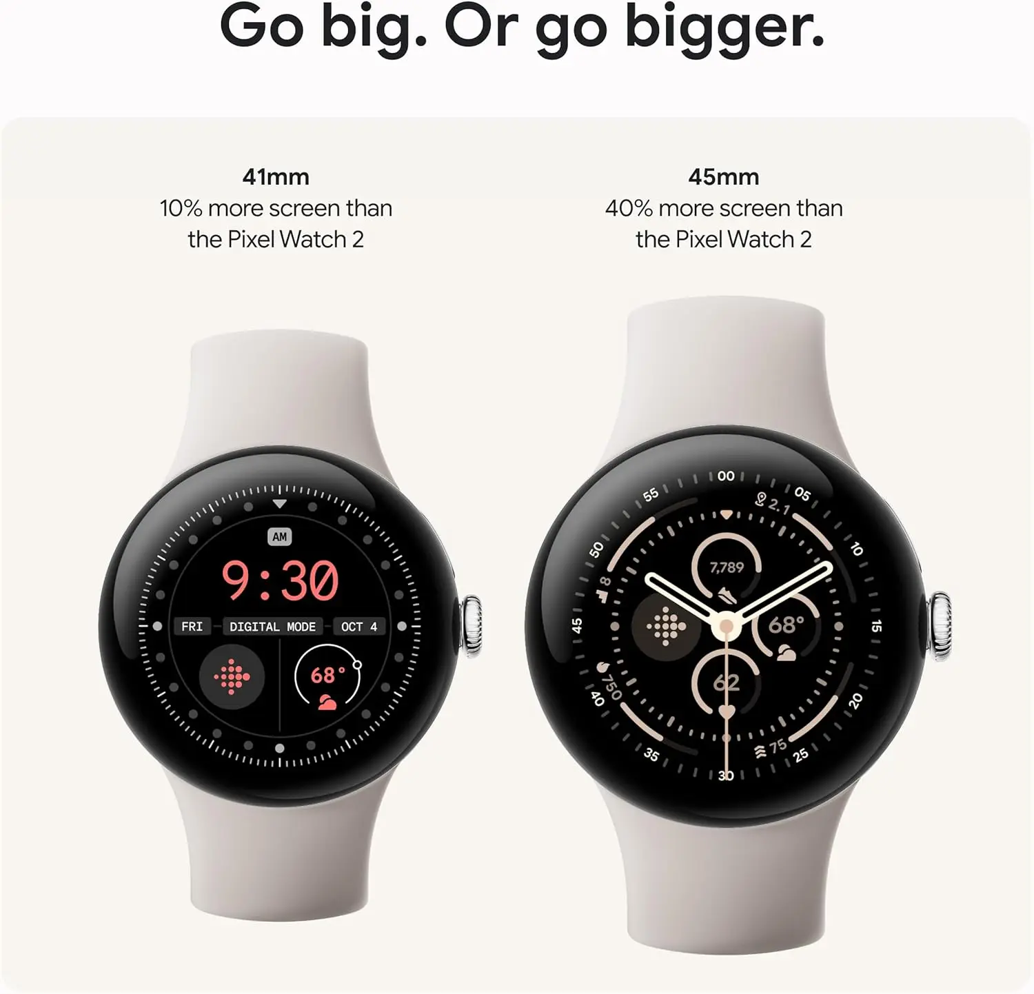 Google Pixel Watch 3 (45mm) Latest Model - Android Smartwatch, Heart Rate Tracking, Fitbit Advanced Running, Fitness Insights, 24-Hour Battery - Matte Black Aluminum Case - Obsidian Band - Wi-Fi image 2