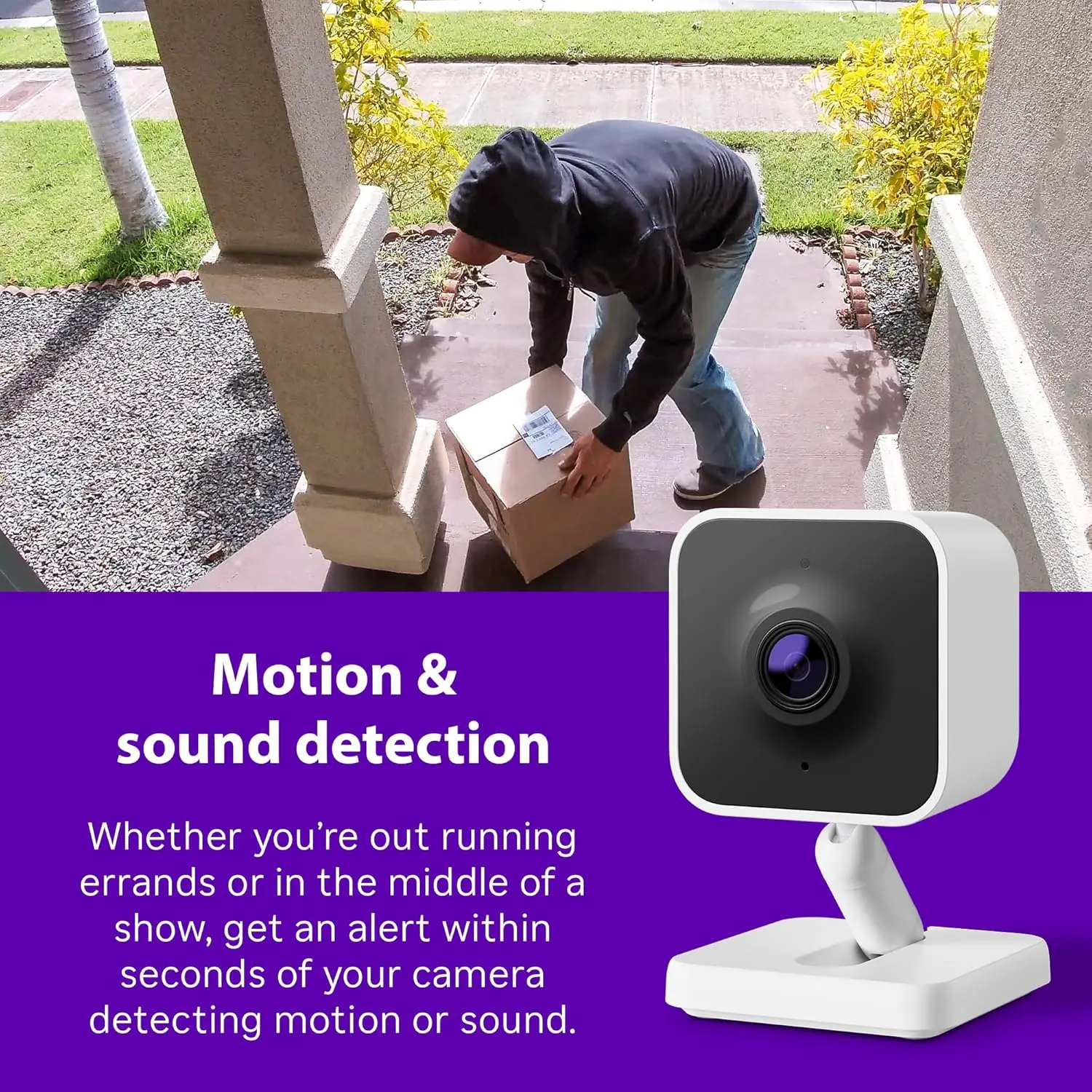 Roku Outdoor Camera - Home Security - IP65 Weather Resistant Wired Security Camera & Pet Monitor with 1080p HD Night Vision, Works with Alexa & Google, WDR, Motion & Sound Detection image 5