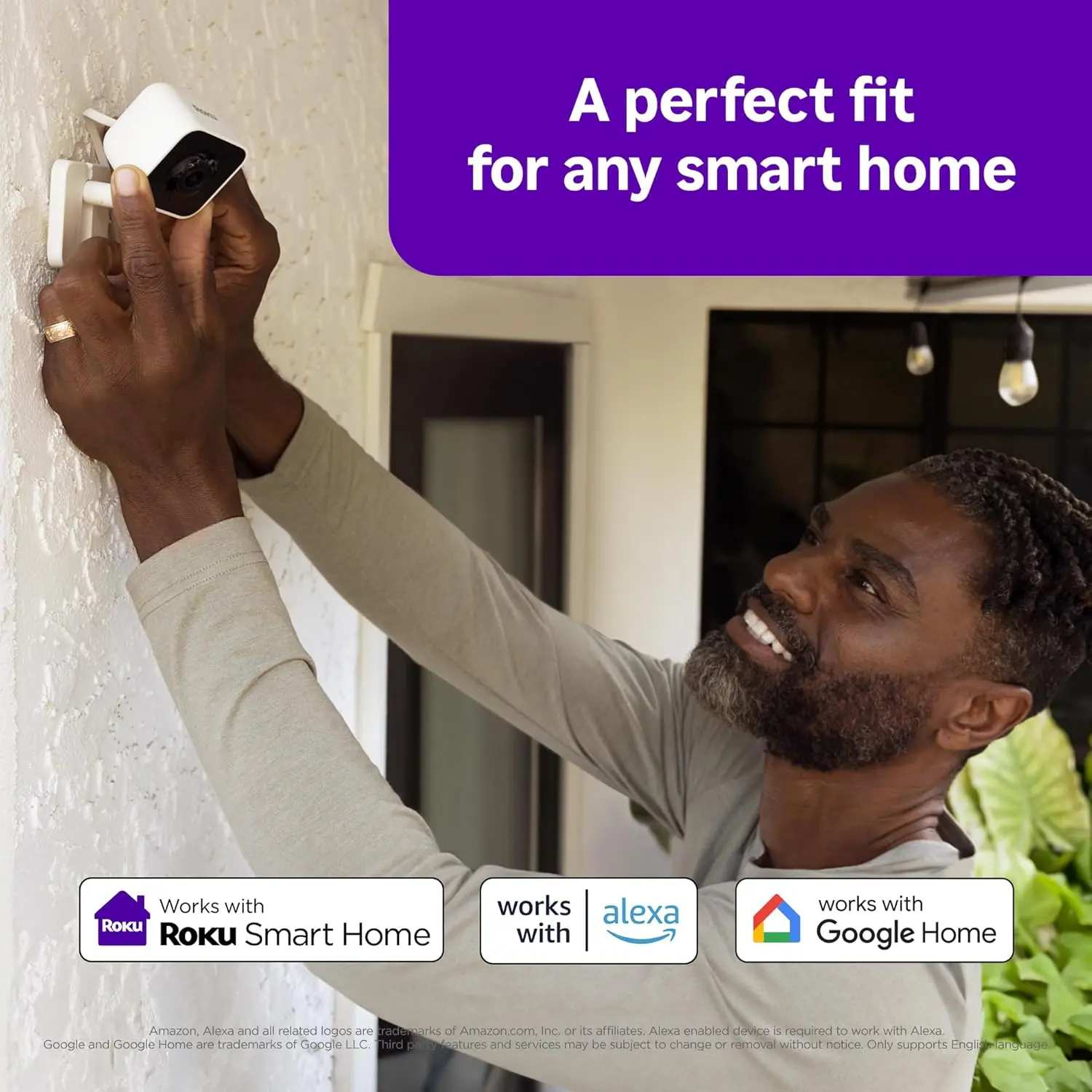 Roku Outdoor Camera - Home Security - IP65 Weather Resistant Wired Security Camera & Pet Monitor with 1080p HD Night Vision, Works with Alexa & Google, WDR, Motion & Sound Detection image 7