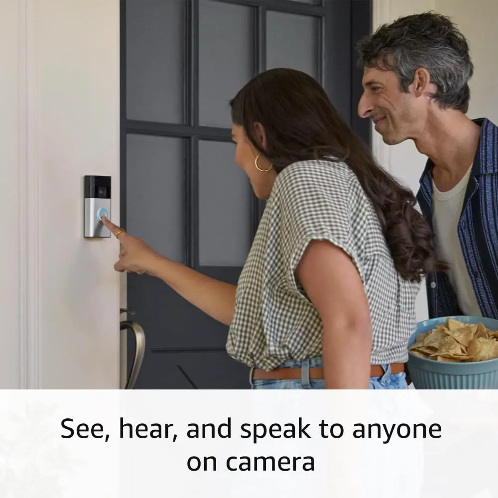 Ring Battery Doorbell, Head-to-Toe Video, Live View with Two-Way Talk, and Motion Detection & Alerts (newest model), Satin Nickel image 5