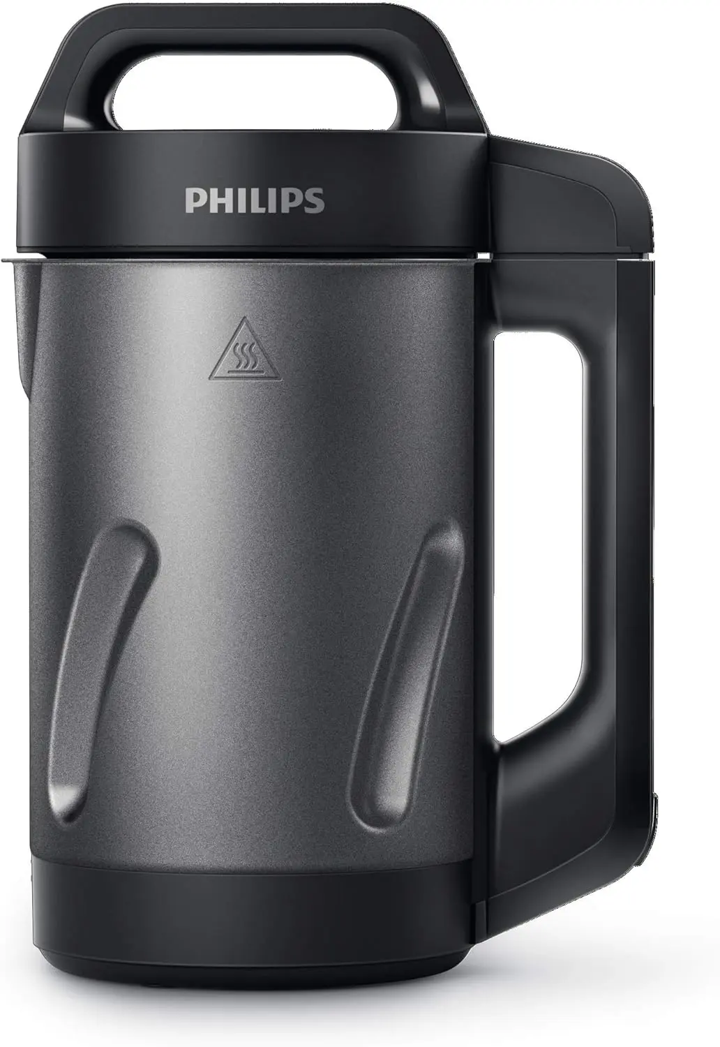 Philips Viva Collection SoupMaker, 1.2 L, Makes 2-4 servings, 6 Pre-set Programs, SoupPro Technology, Soup in Less than 18 Minutes, Eeasy Clean, Recipe Book, Black and Stainless Steel (HR2204/70) image 1