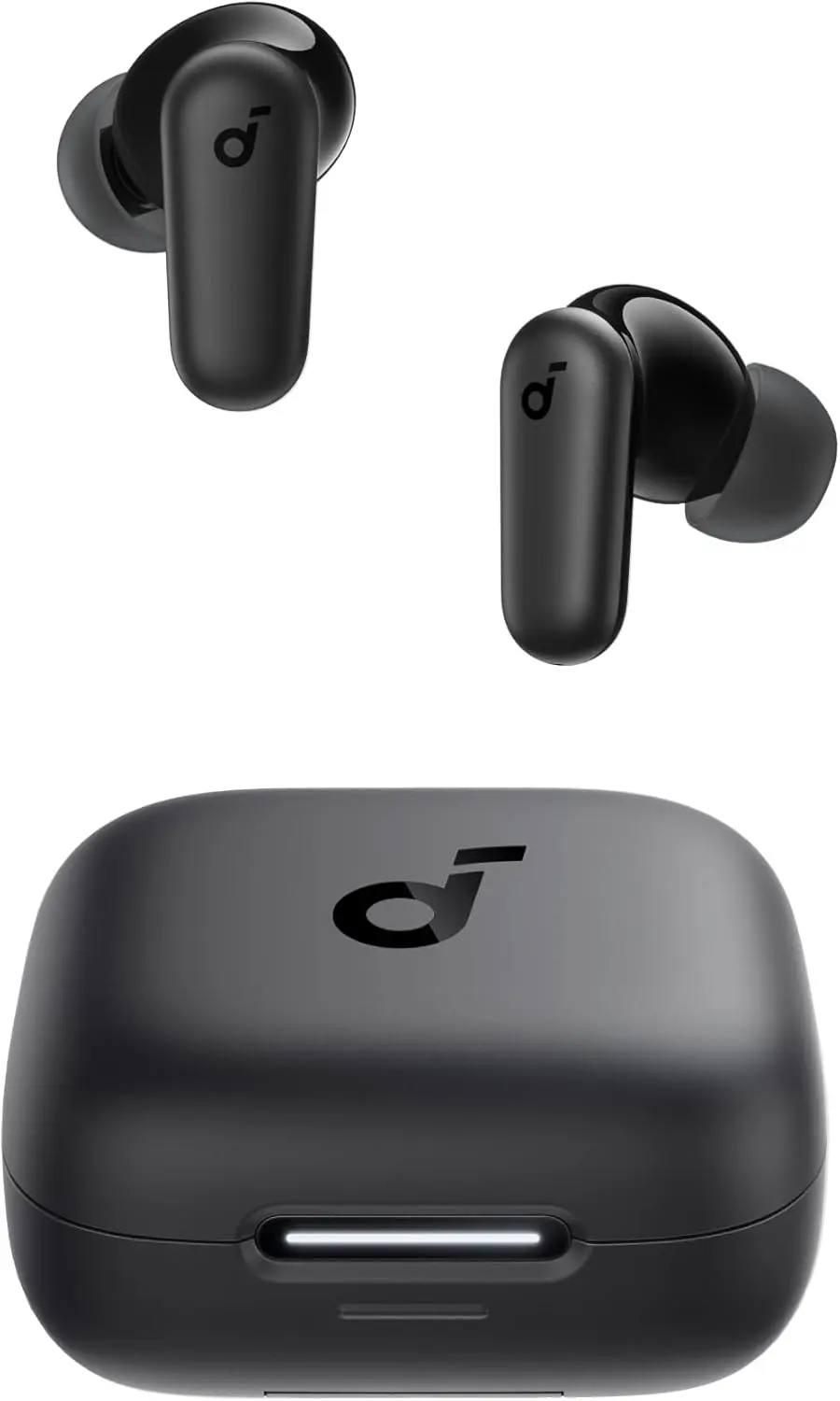 Soundcore P30i by Anker Noise Cancelling Earbuds, Strong and Smart Noise Cancelling, Powerful Bass, 45H Playtime, 2-in-1 Case and Phone Stand, IP54, Wireless Earbuds, Bluetooth 5.4 (Black) image 1