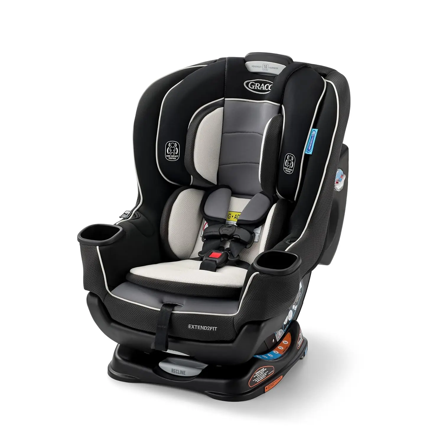 Graco Extend2Fit Convertible Baby Car Seat, Rear and Forward Facing, Adjustable Extension Panel for Extra Legroom, Gotham image 1