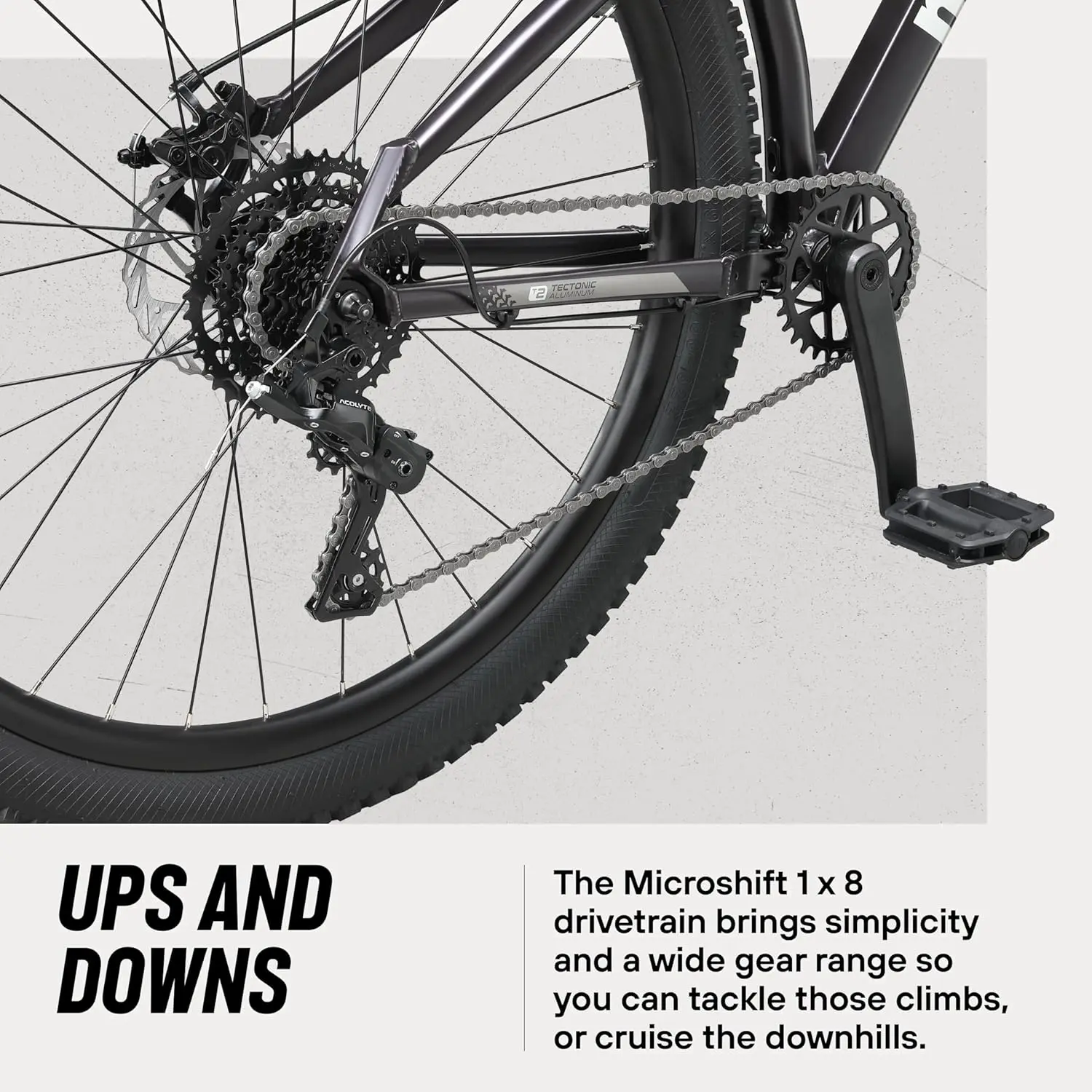 Mongoose Switchback Mountain Bike for Men and Women, 8 to 10-Speed Drivetrain with Trigger Shifters, 27.5 to 29-Inch Wheels, 15.5 to 17.5-Inch Frame image 4