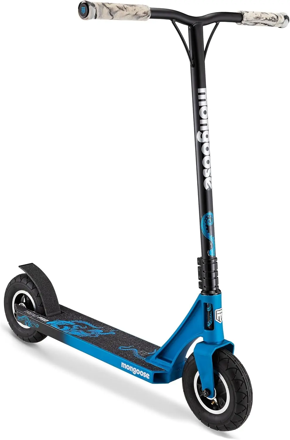 Mongoose Tread Kids and Adult Freestyle Dirt Scooter, 200mm Big Air Filled Tires, Great for Dirt and Gravel, Ages 8 Years and Up, Max Rider Weight 220 Pounds image 1