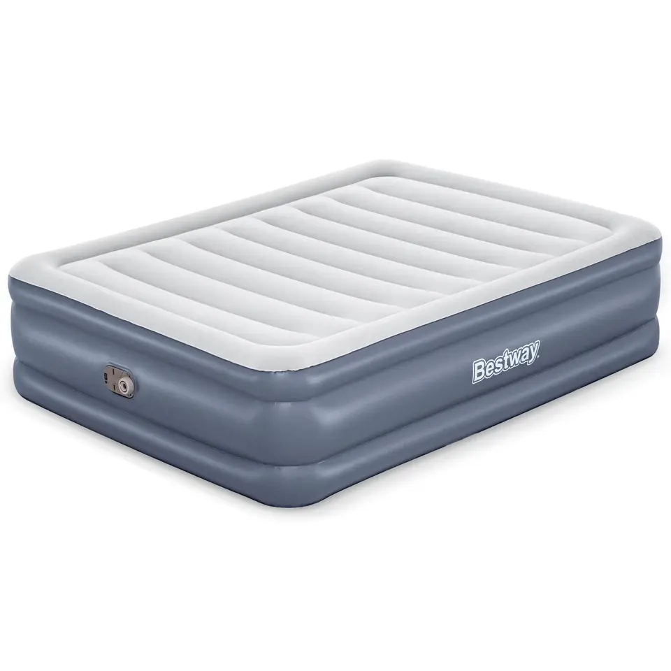 Bestway Tritech Airbed, Queen-Sized 20" Mattress with Built-In AC Pump and Bag image 1