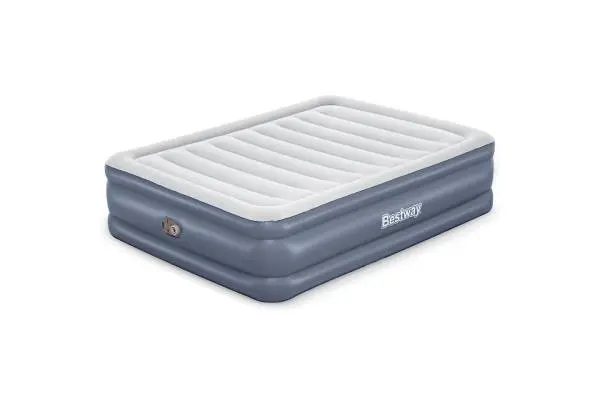 Bestway Tritech Airbed, Queen-Sized 20" Mattress with Built-In AC Pump and Bag image