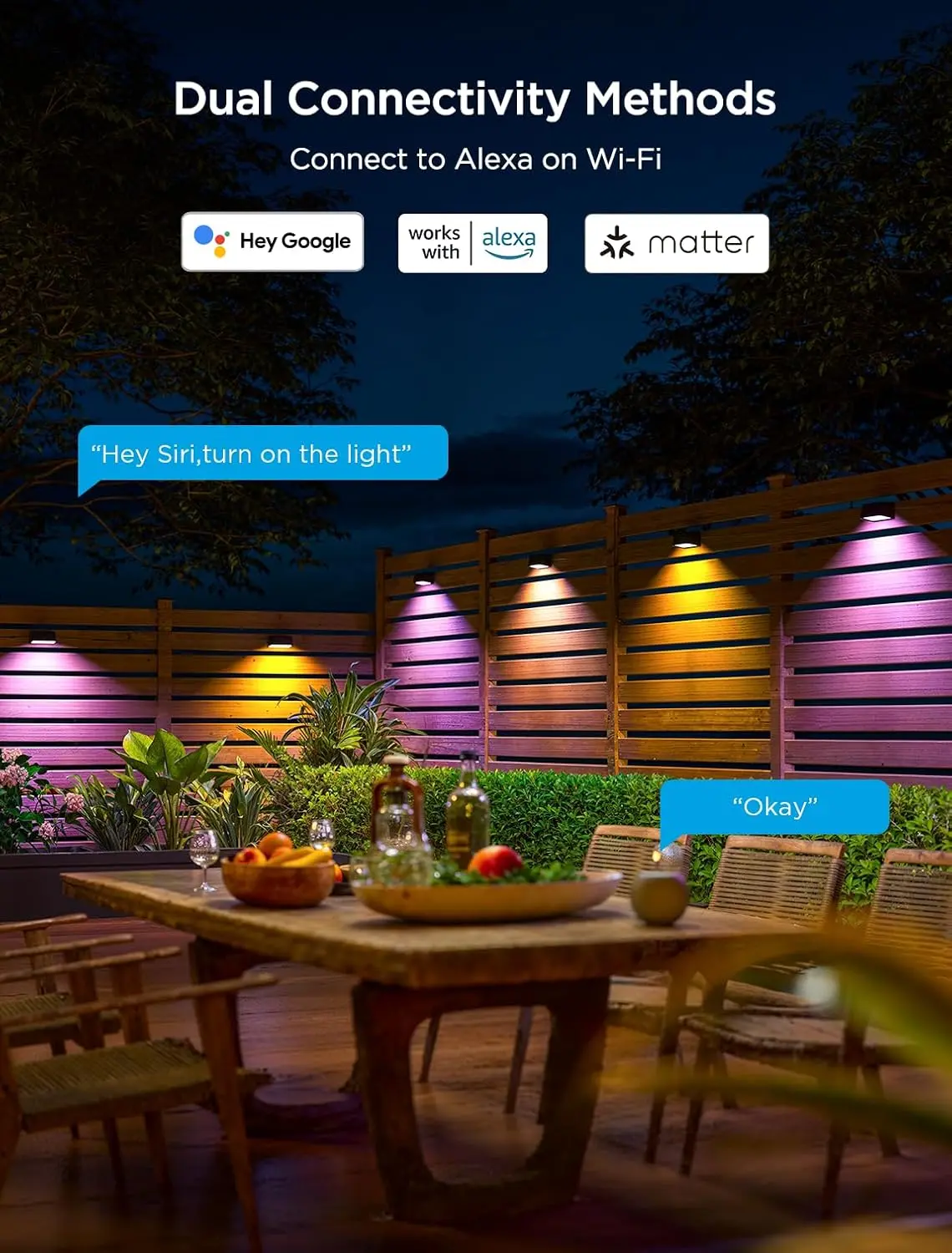Govee Outdoor Deck Lights, Multicolor Outdoor Fence Lights, IP65 Waterproof Outdoor Lights with Smart Control, Preset Sences, Music Mode for Patio Decor, Wired 12 Packs (72ft) image 4