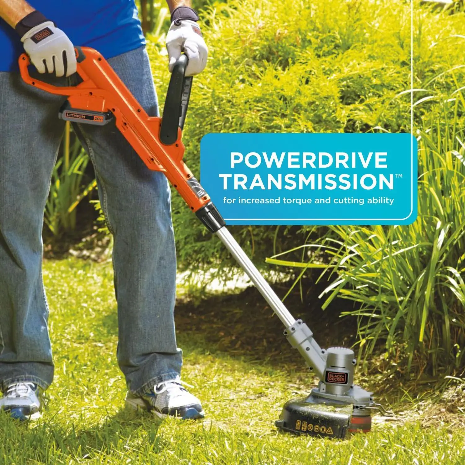 BLACK+DECKER 20V MAX Lithium 12 inch Trimmer/Edger (LST300) image 4