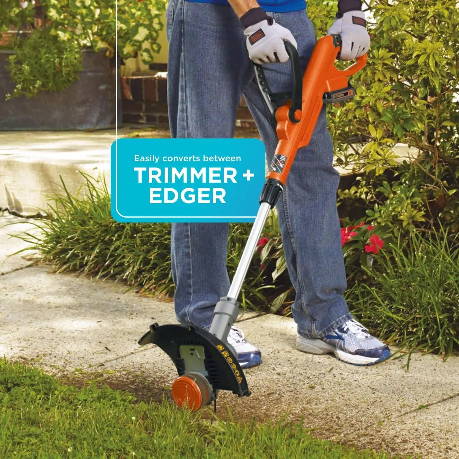 BLACK+DECKER 20V MAX Lithium 12 inch Trimmer/Edger (LST300) image 5