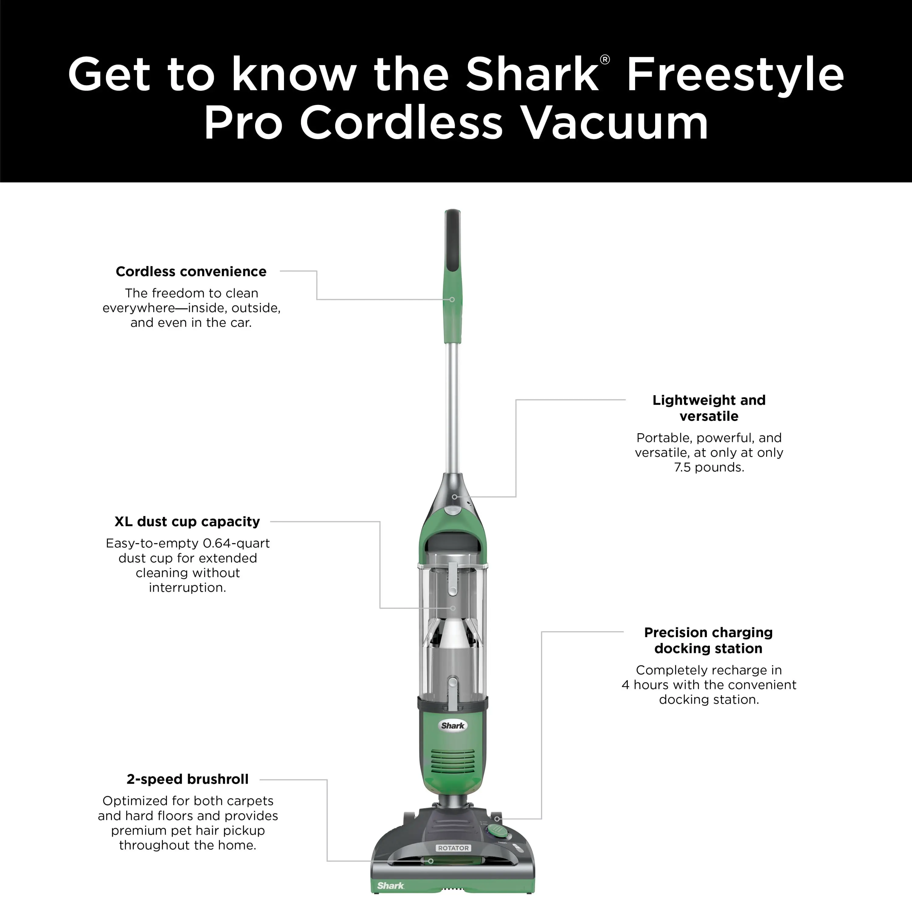 Shark® Freestyle Pro Cordless Vacuum with Precision Charging Dock SV1114 image 8