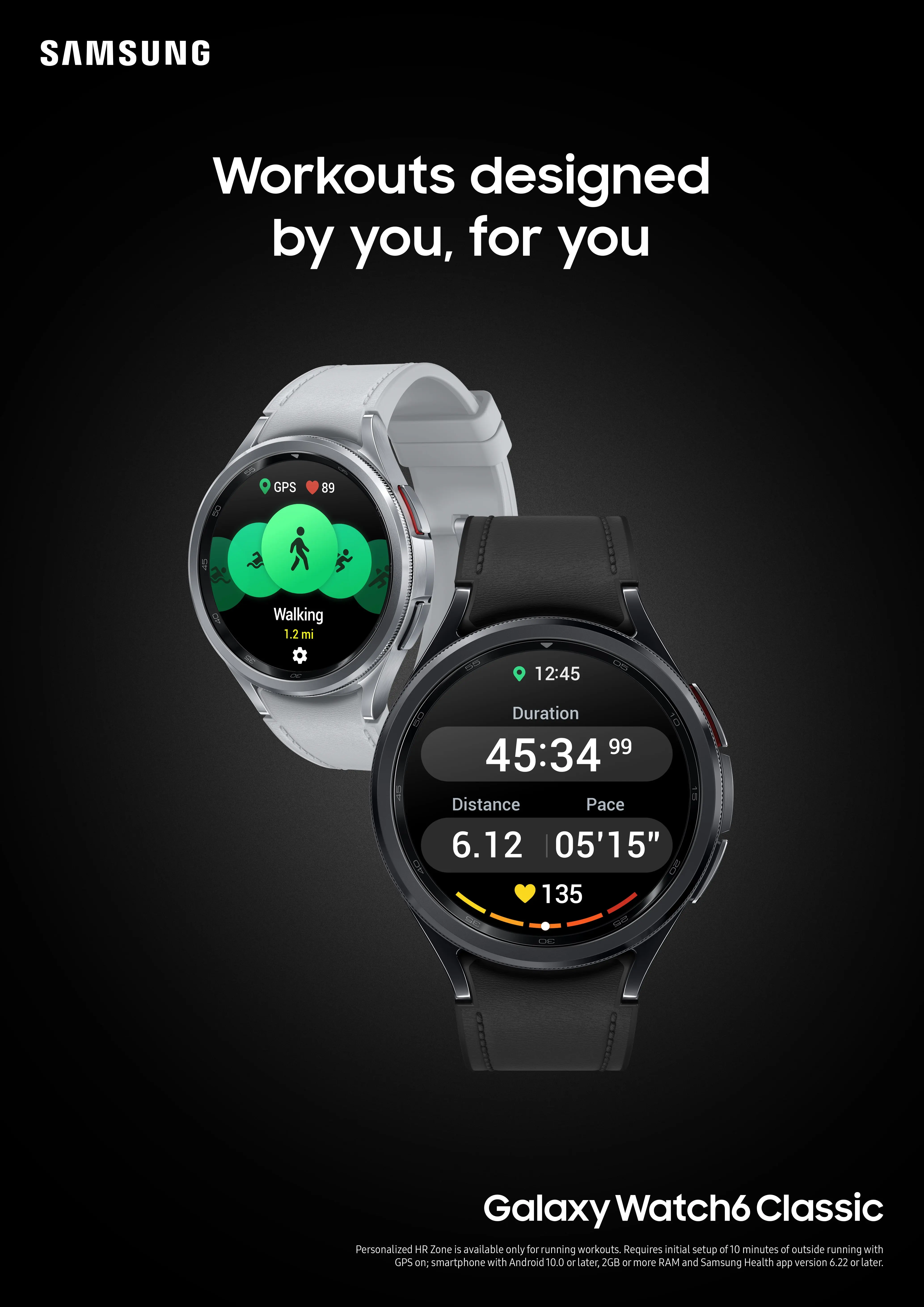 Samsung Galaxy Watch6 Classic 43mm Bluetooth and WiFi Smart Watch, Black image 5