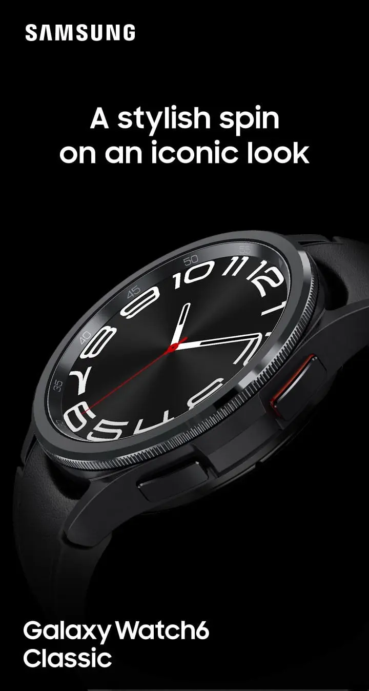 Samsung Galaxy Watch6 Classic 43mm Bluetooth and WiFi Smart Watch, Black image 8