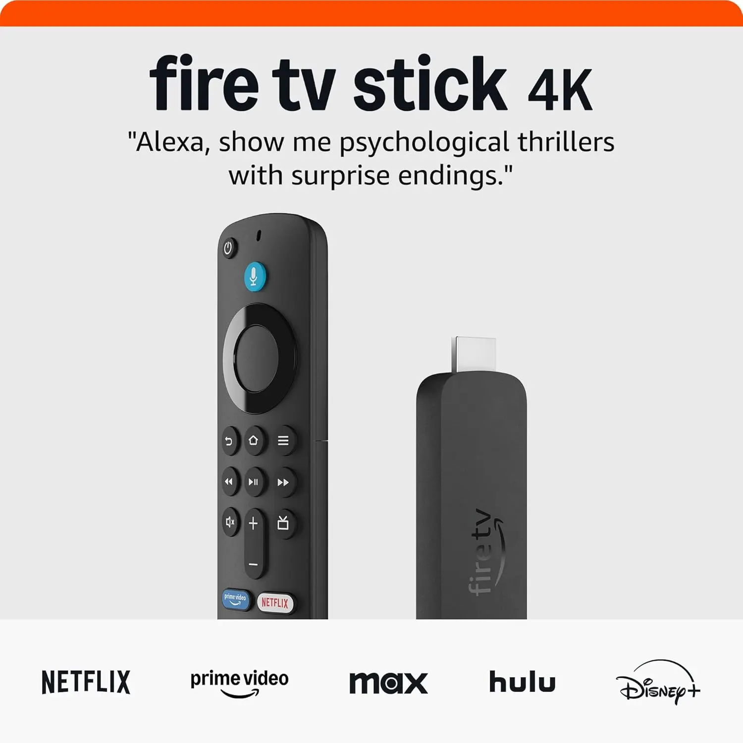 Amazon Fire TV Stick 4K (newest model) with AI-powered Fire TV Search, Wi-Fi 6, stream over 1.5 million movies and shows, free & live TV image 1