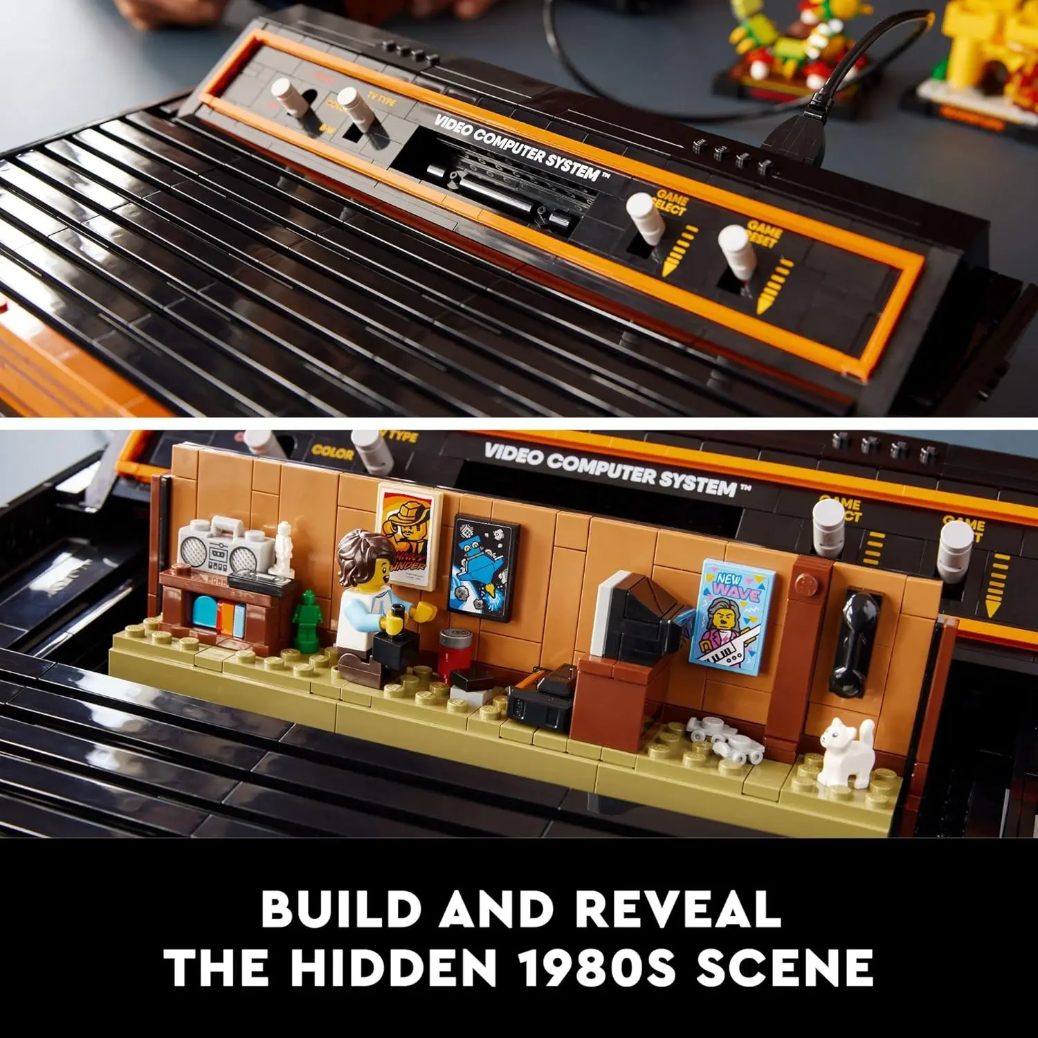 LEGO Icons Atari 2600 Building Set 10306 - Retro Video Game Console and Gaming Cartridge Replicas, Featuring Minifigure and Joystick, Nostalgic 80s Gift for Gamers and Adults image 4