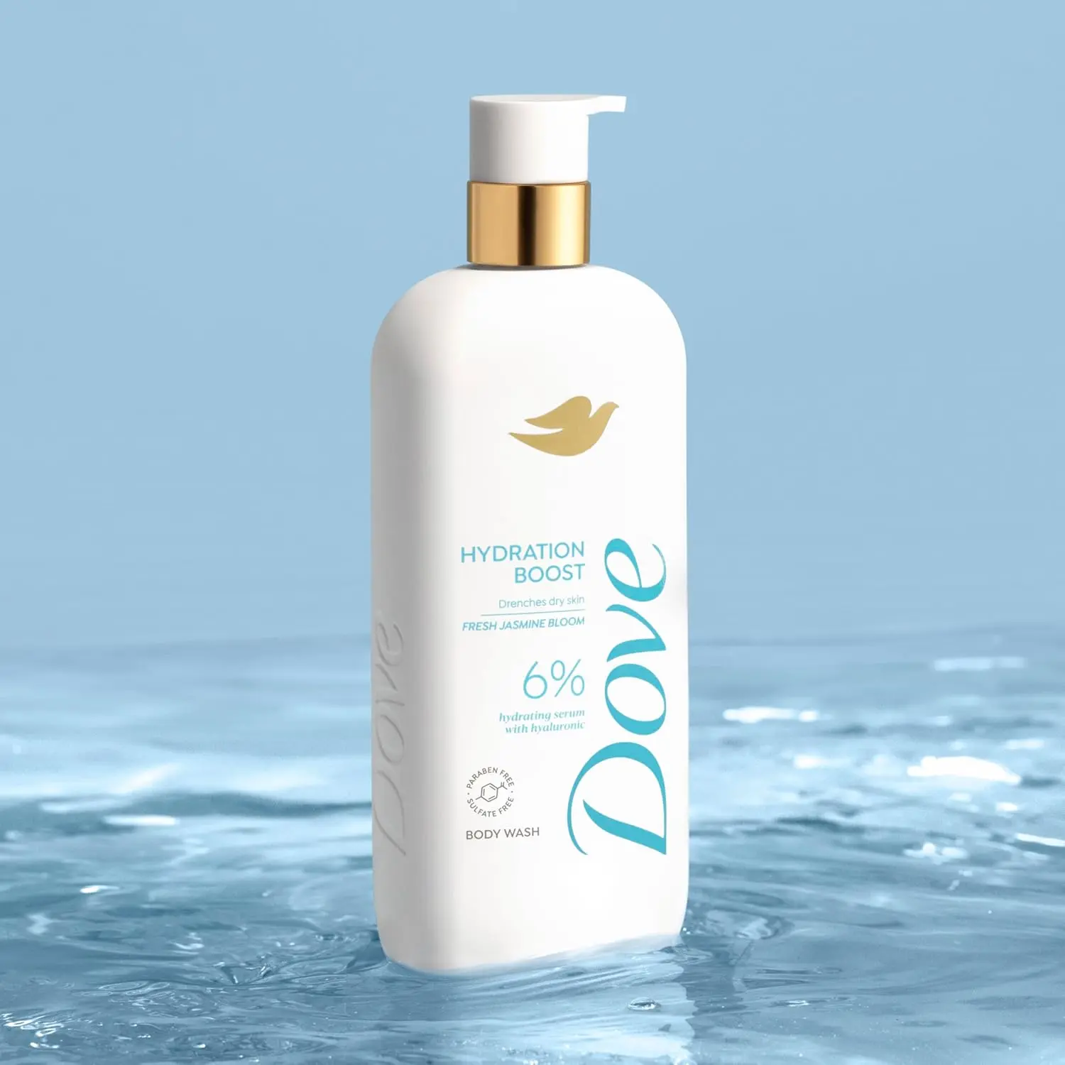 Dove Serum Body Wash Hydration Boost actively drenches dry skin with Hyaluronic Acid Serum 18.5 Fl Oz image 6