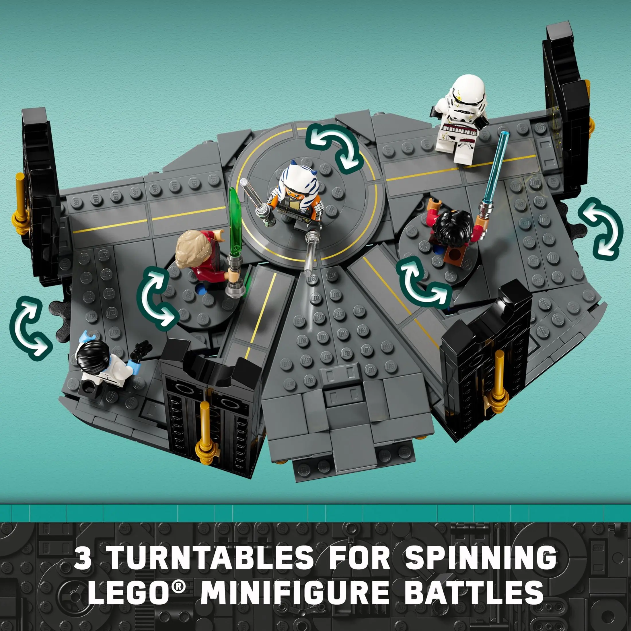 LEGO Star Wars Ahsoka Tano’s Duel on Peridea Building Toy, Gift for Kids with 5 Star Wars Minifigures, 75385 image 4