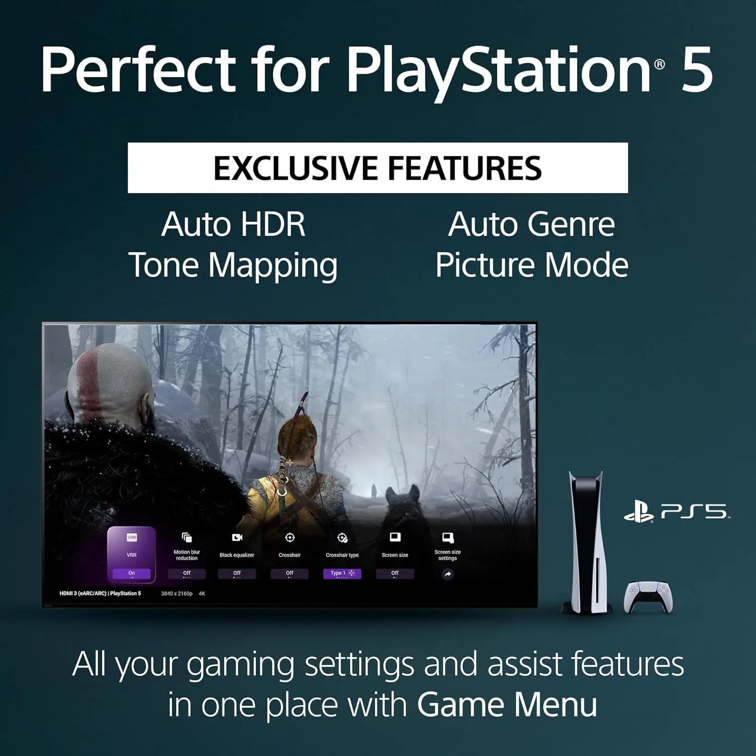 Sony 65 Inch 4K Ultra HD TV A95K Series: BRAVIA XR QD-OLED Smart Google TV with Dolby Vision HDR, Exclusive Features for Playstation 5 Black (2022) image 9