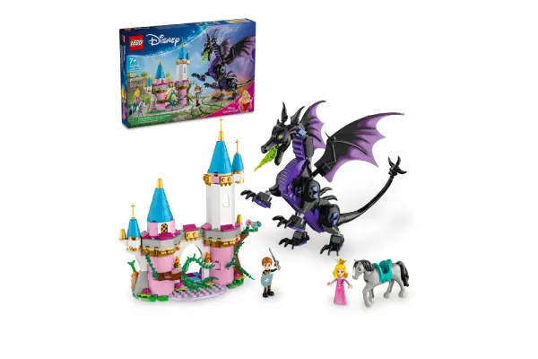 LEGO Disney Princess Maleficent’s Dragon Form Building Set for Kids, Gift for Sleeping Beauty Fans, Disney Princess Castle Toy, 43240 image