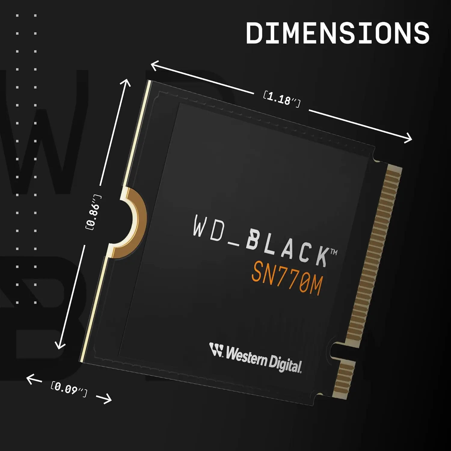 WD_BLACK 2TB SN770M M.2 2230 NVMe SSD for Handheld Gaming Devices, Speeds up to 5,150MB/s, TLC 3D NAND, Great for Steam Deck and Microsoft Surface - WDBDNH0020BBK-WRSN image 2