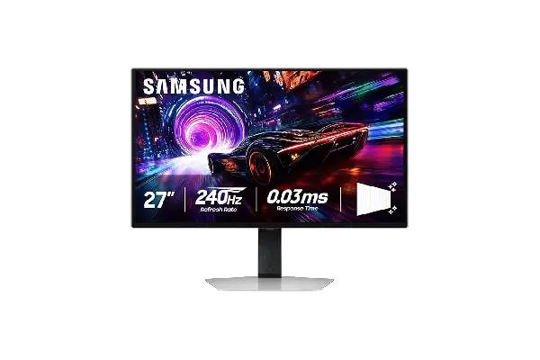 SAMSUNG 27-inch Odyssey QD-OLED G8 (G81SF), 4K, 240Hz, Gaming Monitor, 0.03ms Response Time, DisplayHDR True Black 400, AMD FreeSync™ Premium Pro, Ergonomic Stand, LS27FG810SNXZA, 2025 image