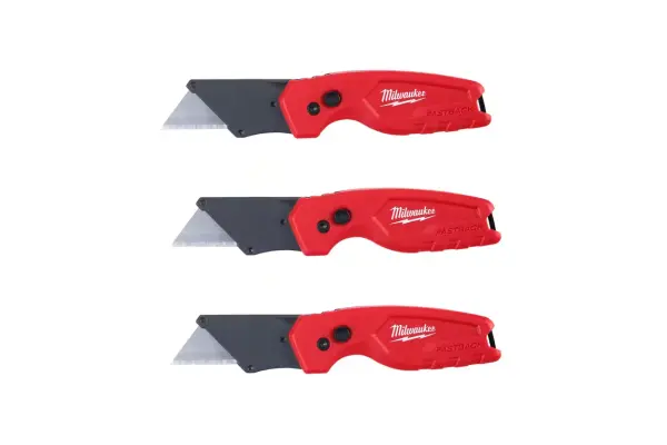 FASTBACK Compact Folding Utility Knife with General Purpose Blade (3-Pack) image