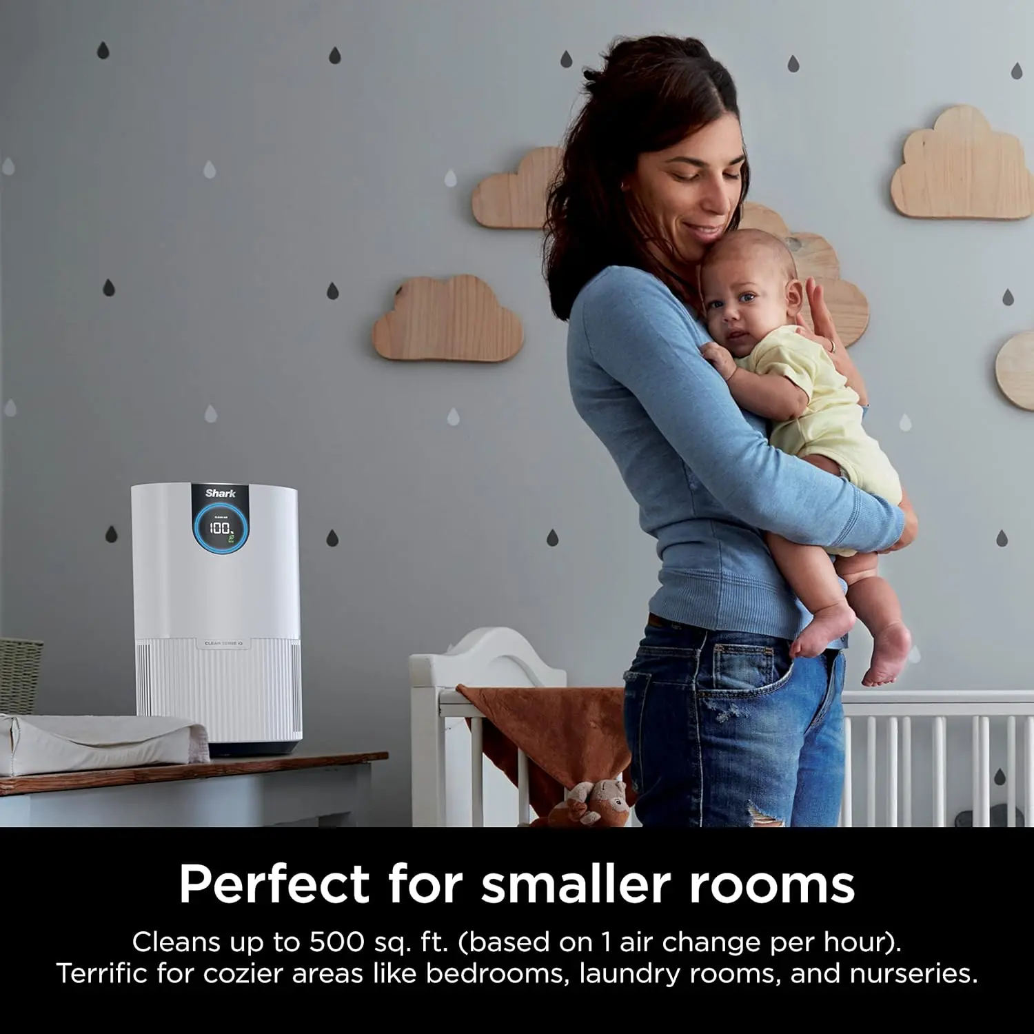 Shark Air Purifiers For Home Pets, 2 Pack, Allergies, Pet Hair, HEPA Air Filter, 500 Sq Ft, Small Room, Bedroom, Odor Eliminator Clean Sense, Captures 99.98% of Particles, Pet Dander, Fur, HP102PK2 image 3