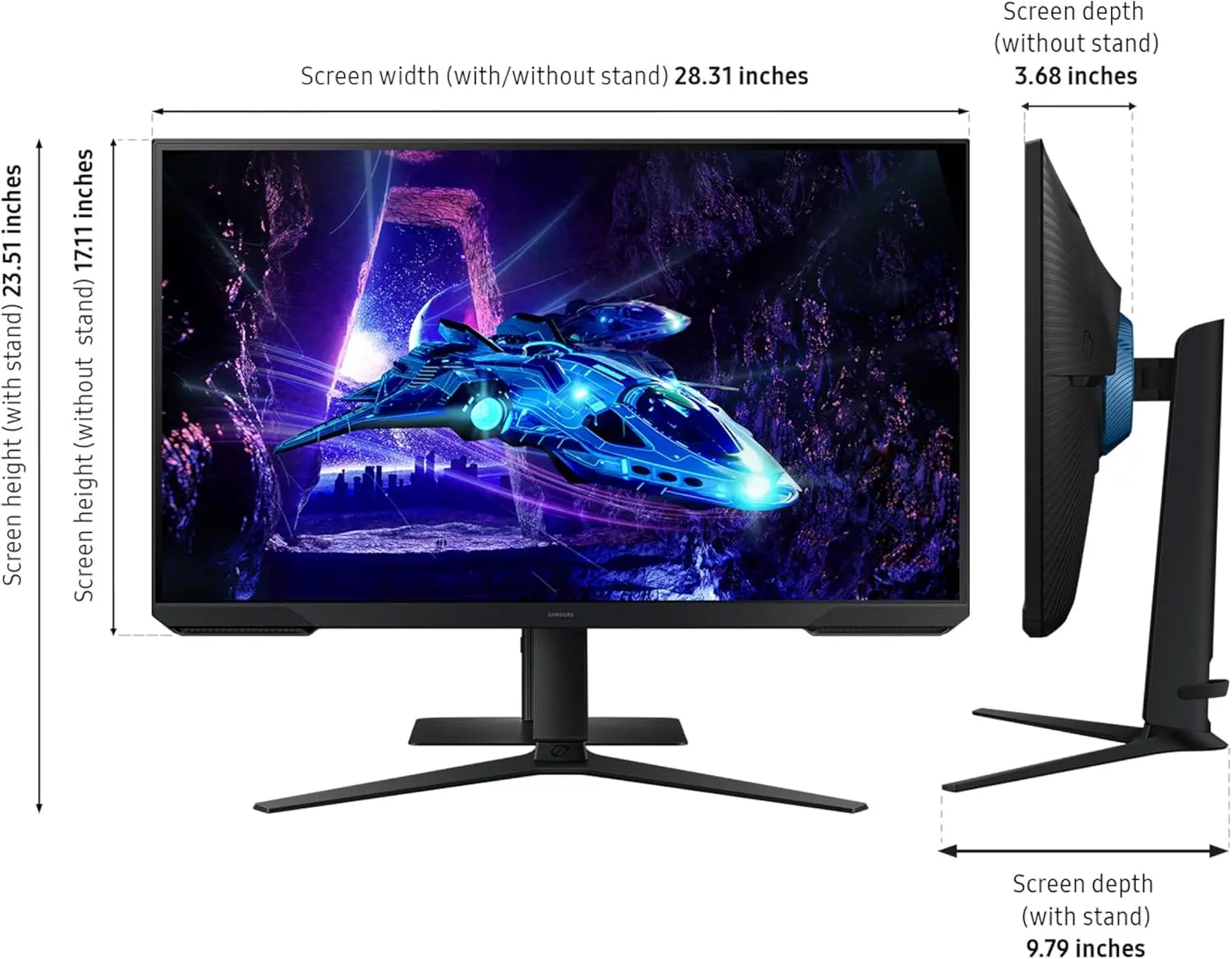 Samsung 32-Inch Odyssey G3 (G30D) Series FHD Gaming Monitor, 1ms, 180Hz, AMD FreeSync, Adjustable Stand, Black Equalizer, Virtual Aim Point, Eye Saver Mode, Flicker-Free, LS32DG302ENXZA image 3