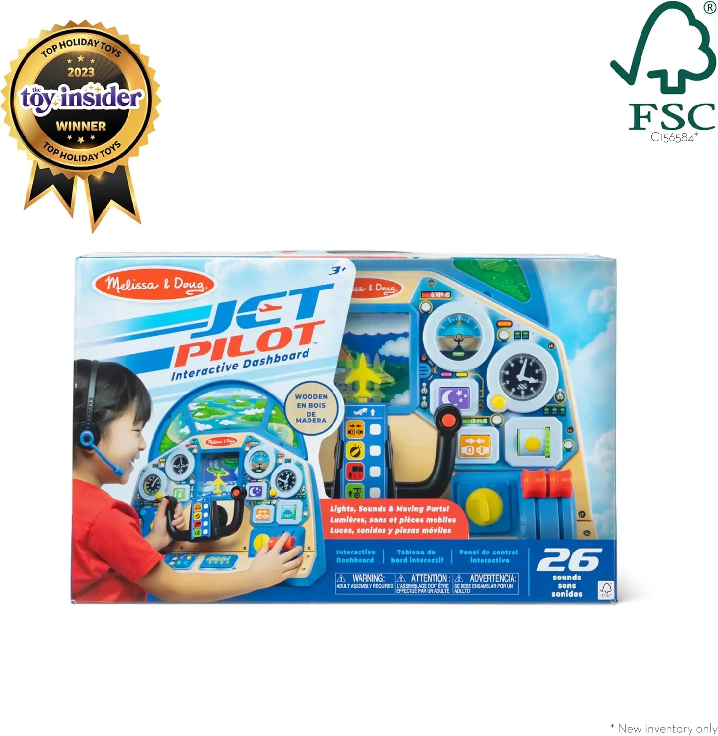 Melissa & Doug Jet Pilot Interactive Dashboard Wooden Toy for Boys and Girls Ages 3+ - FSC Certified image 3