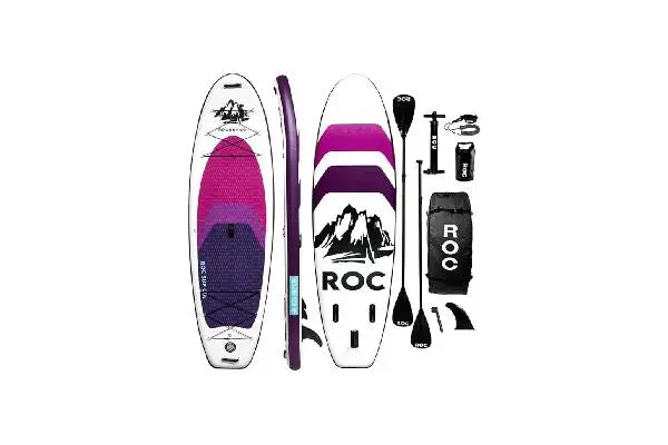 Roc Inflatable Stand Up Paddle Boards with Premium SUP Paddle Board Accessories, Wide Stable Design, Non-Slip Comfort Deck for Youth & Adults image