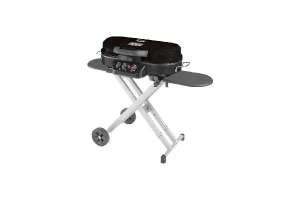 Coleman RoadTrip 285 Portable Stand-Up Propane Grill with 3 Adjustable Burners & Instastart Ignition, 20,000 BTUs of Power for Outdoor Cooking, Camping, Tailgating, Grilling, BBQs, & More image