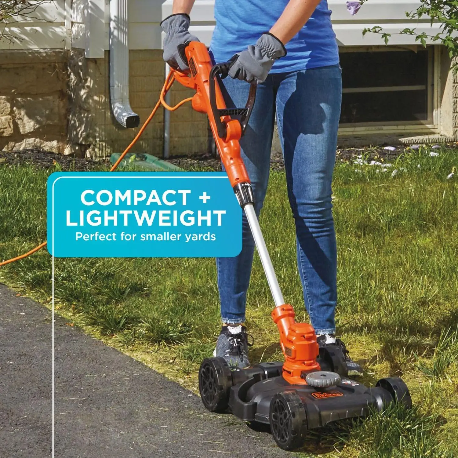 BLACK+DECKER 3-in-1 Corded Lawn Mower, String Trimmer & Edger, 12-Inch (BESTA512CM) image 4