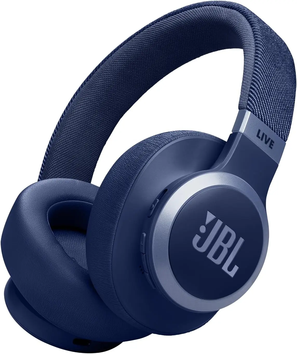 JBL Live 770NC - Wireless Over-Ear Headphones with True Adaptive Noise Cancelling with Smart Ambient, Up to 65 Hours of Battery Life, Comfort-fit Fabric Headband & Carrying Pouch (Blue) image 1
