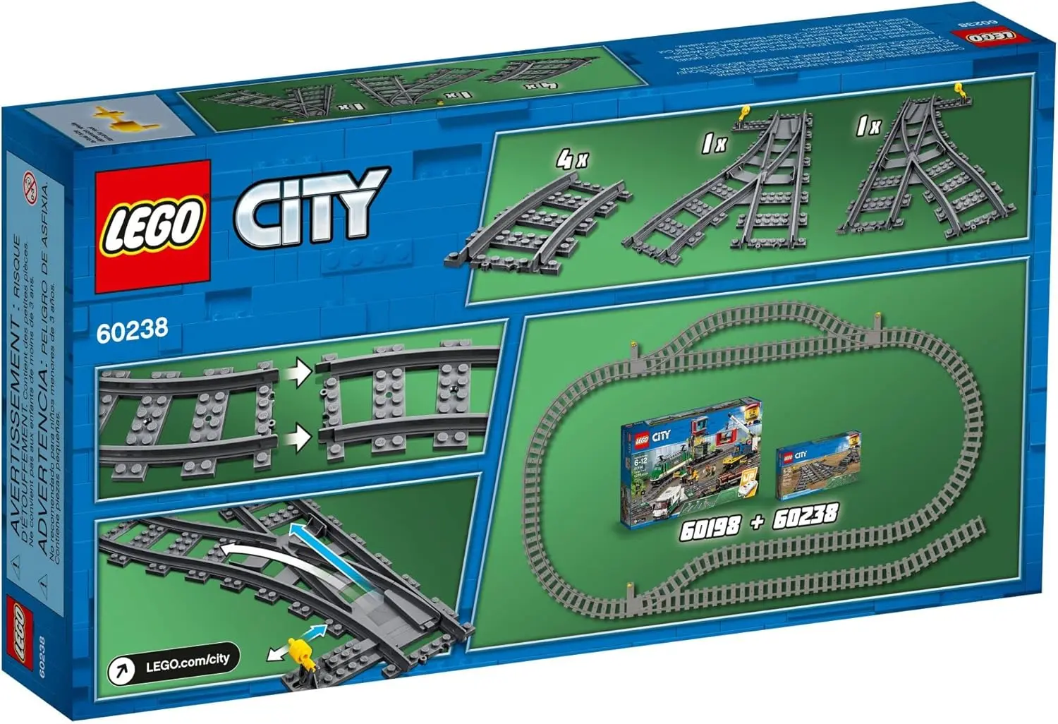 LEGO City Trains Switch Tracks 60238 Building Toy Set for Kids, Boys, and Girls Ages 5+ (8 Pieces) image 3