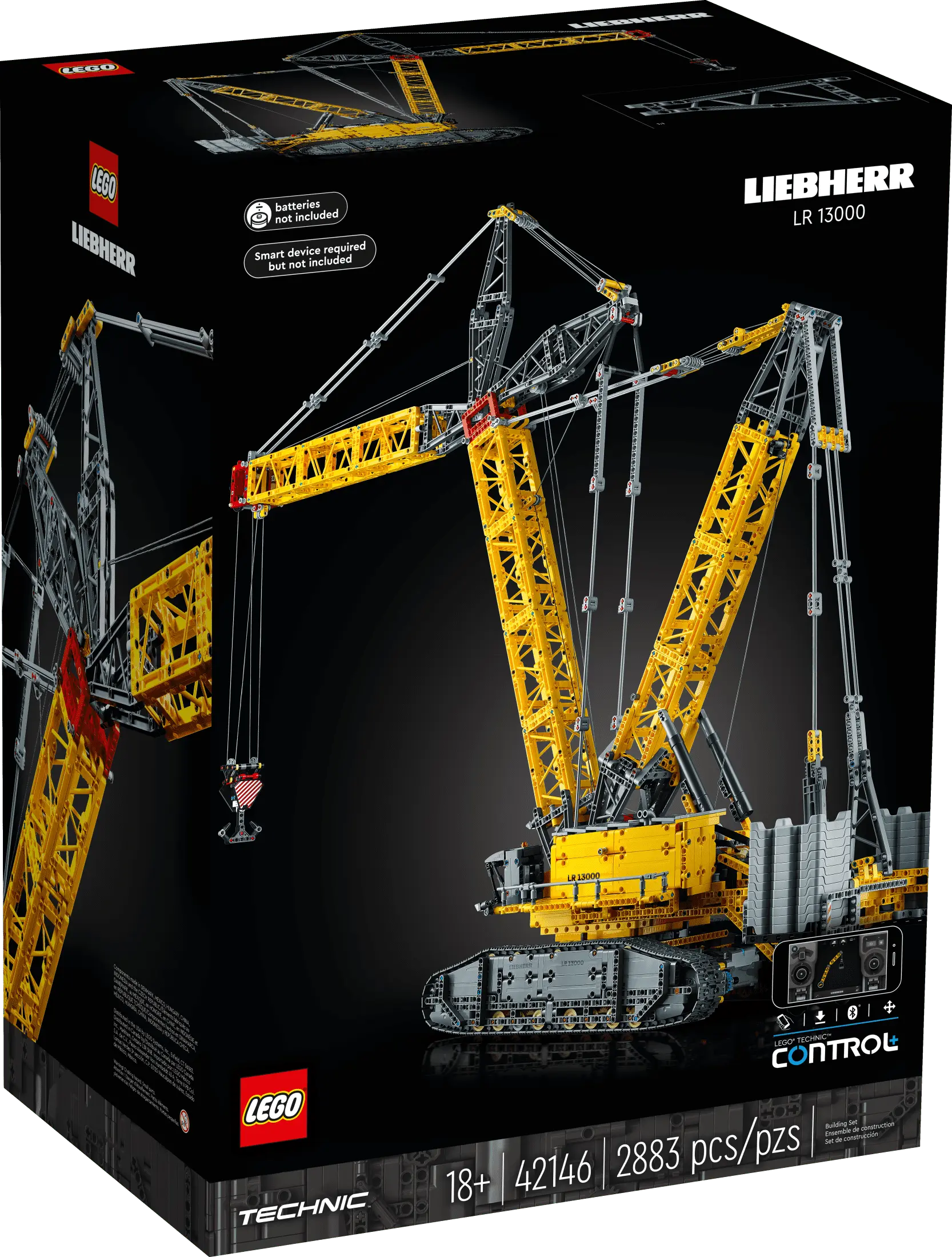 LEGO Technic Liebherr Crawler Crane LR 13000 42146 Advanced Building Kit for Adults, Build and Display this Model Crane, Incredible Details Including Winch System and Luffing Jib image 2