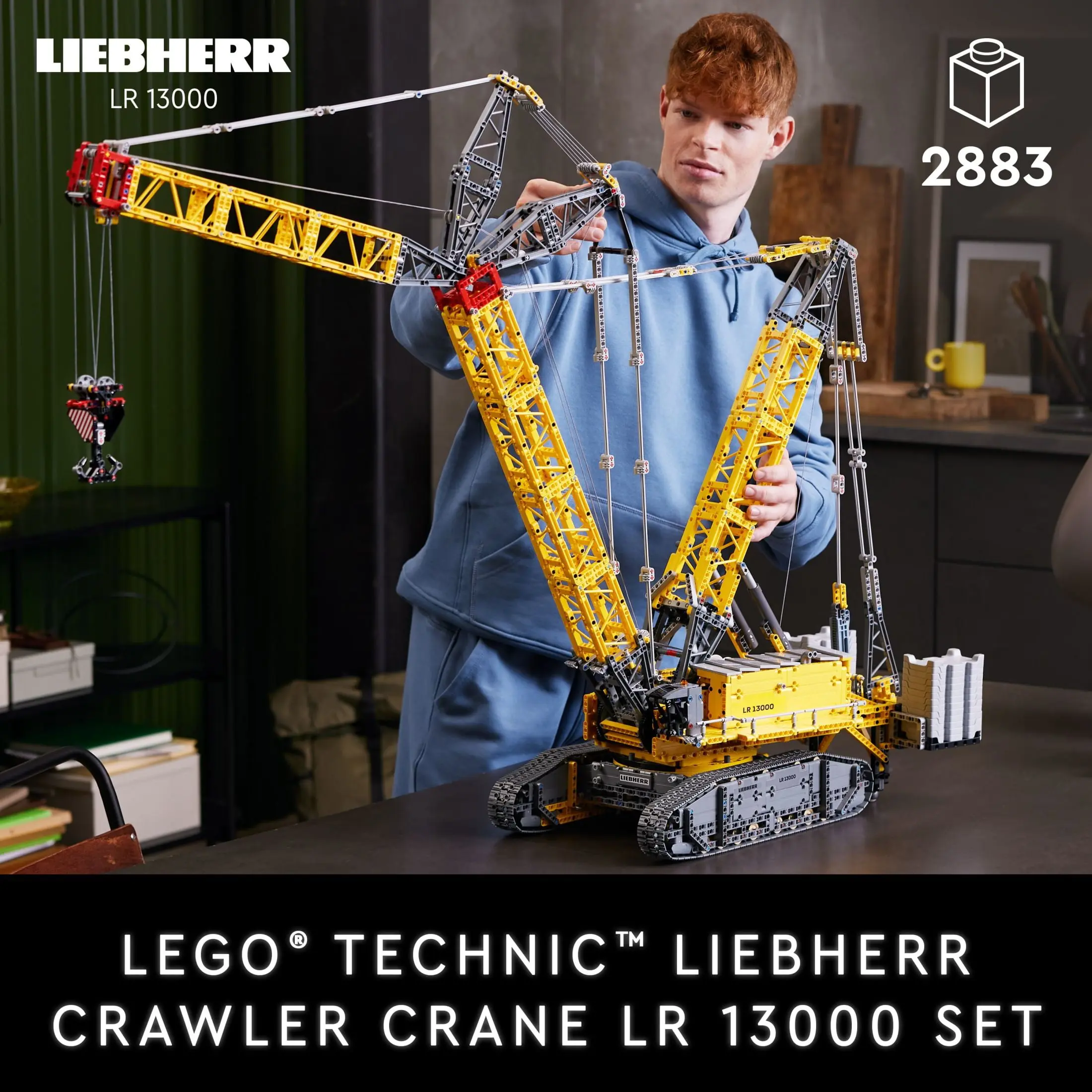 LEGO Technic Liebherr Crawler Crane LR 13000 42146 Advanced Building Kit for Adults, Build and Display this Model Crane, Incredible Details Including Winch System and Luffing Jib image 3