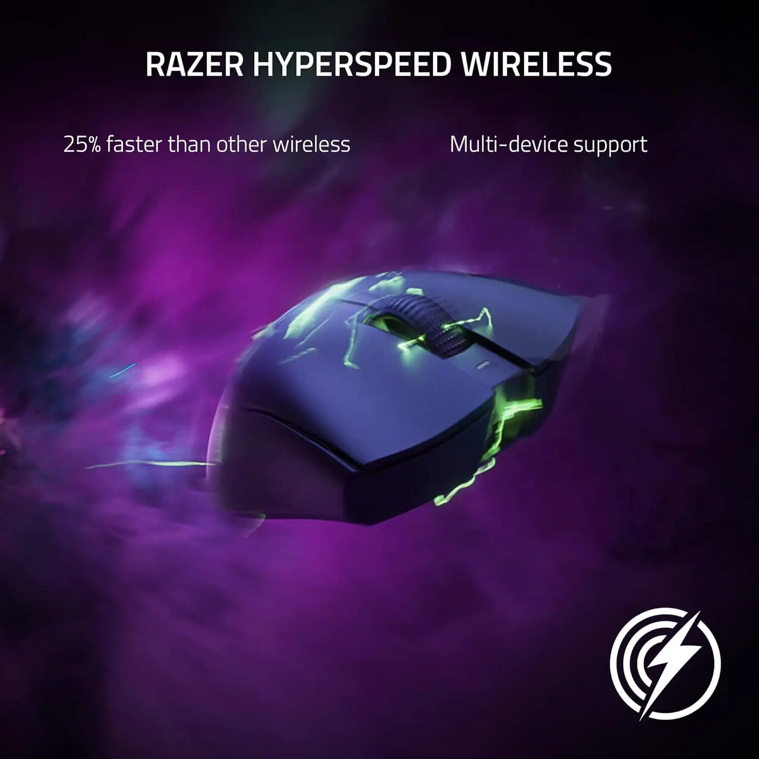 Razer DeathAdder V3 Pro Gaming Mouse: 63g Ultra Lightweight - Focus Pro 30K Optical Sensor - Fast Optical Switches Gen-3 - HyperSpeed Wireless - 5 Programmable Buttons - 90 Hr Battery - Black image 8