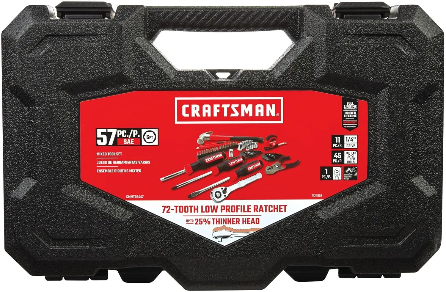 CRAFTSMAN 57 Piece Mechanics Tool Set/Home Tool Set (CMMT99447) image 5