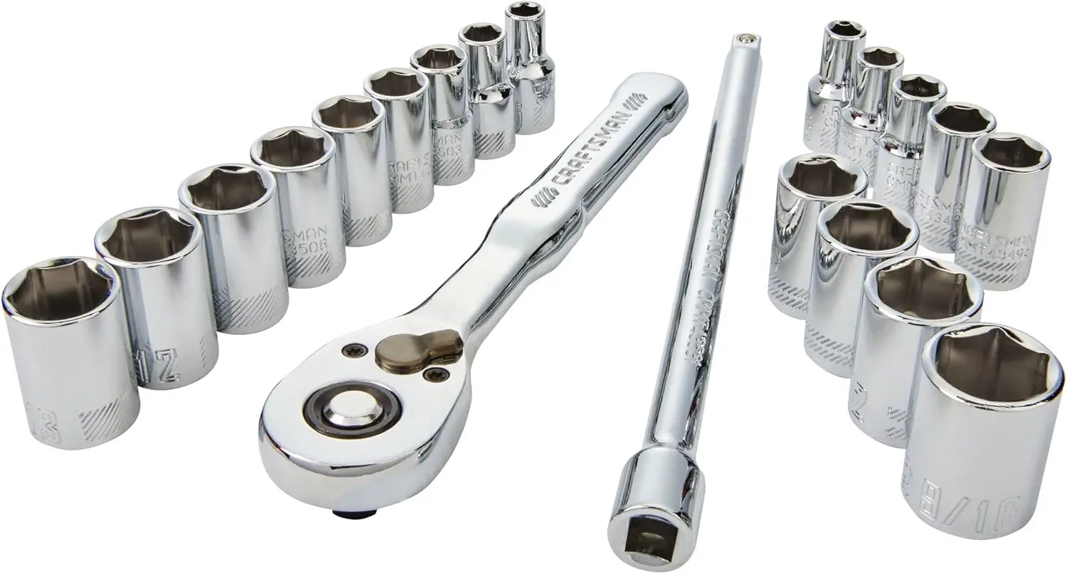 CRAFTSMAN Mechanics Tool Set, 1/4 Inch Drive, 20 Piece (CMMT12108) image 1