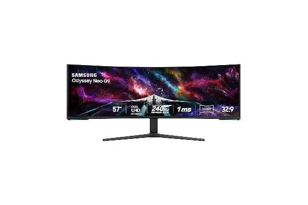 Samsung 57" Odyssey Neo G9 Series Dual 4K UHD 1000R Curved Gaming Monitor, 240Hz, 1ms with DisplayPort 2.1, Quantum Mini-LED, DisplayHDR 1000, AMD FreeSync Premium Pro, LS57CG952NNXZA image