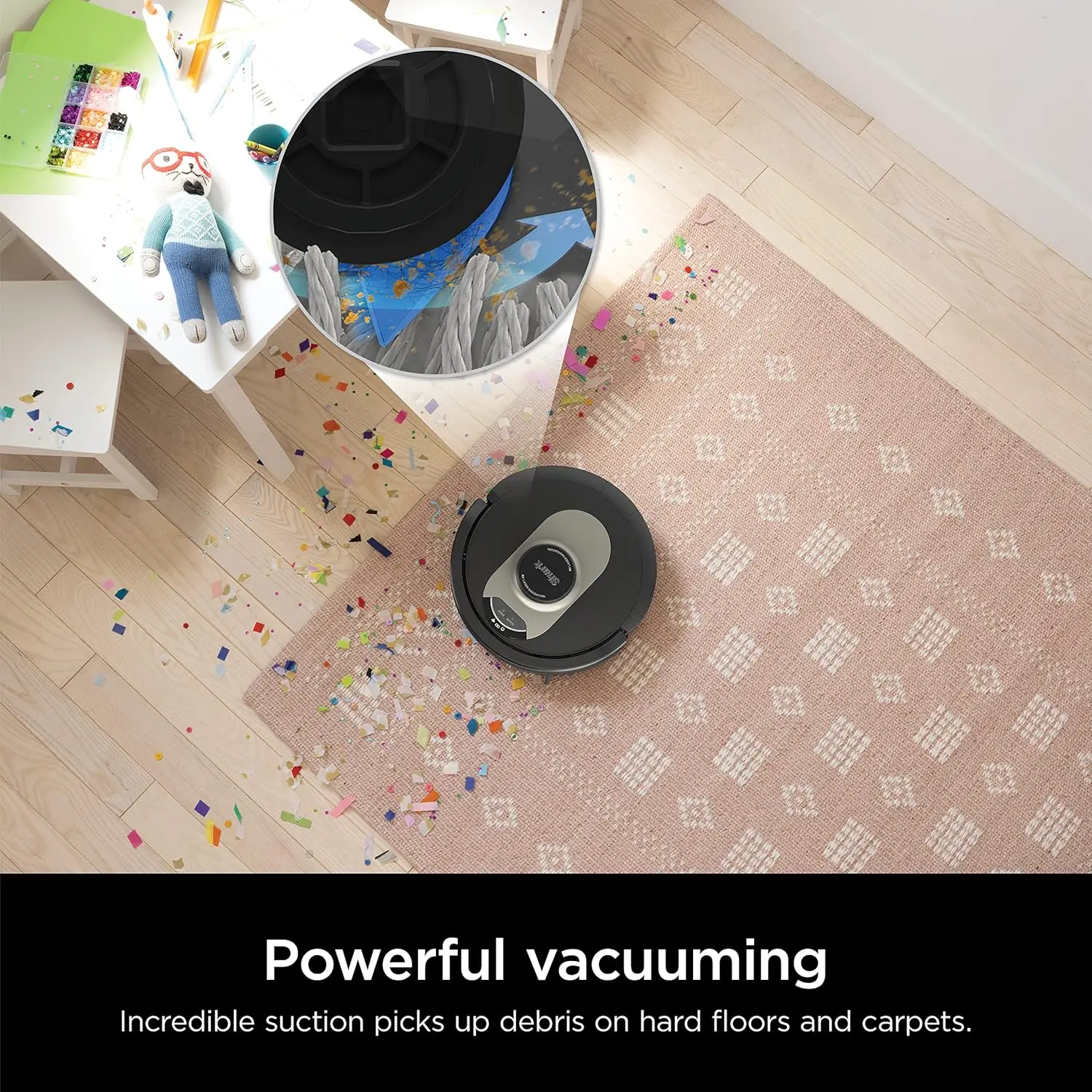 Shark AV2501AE AI Robot Vacuum with XL HEPA Self-Empty Base, Bagless, 60-Day Capacity, LIDAR Navigation, Perfect for Pet Hair, Compatible with Alexa, Wi-Fi Connected, Carpet & Hard Floor, Black image 2