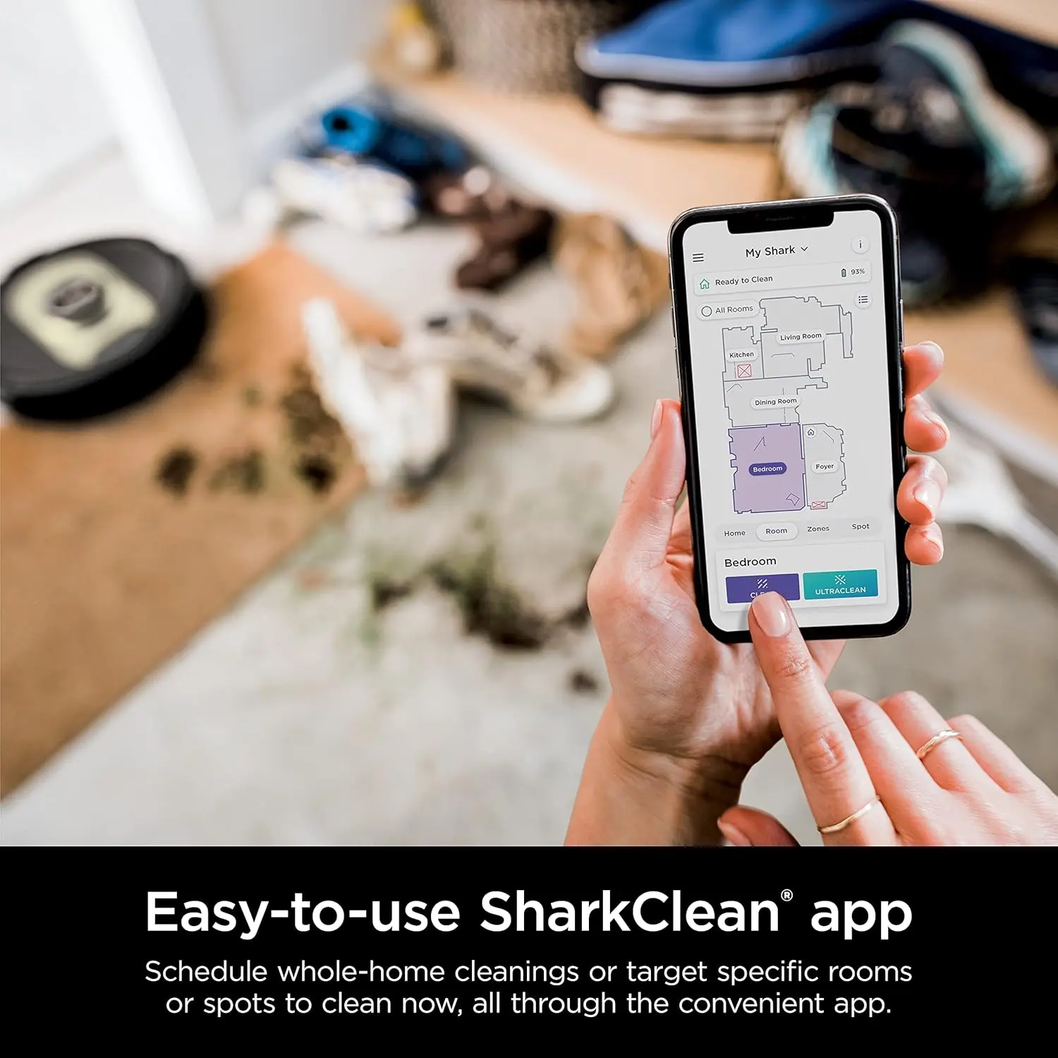 Shark AV2501AE AI Robot Vacuum with XL HEPA Self-Empty Base, Bagless, 60-Day Capacity, LIDAR Navigation, Perfect for Pet Hair, Compatible with Alexa, Wi-Fi Connected, Carpet & Hard Floor, Black image 10