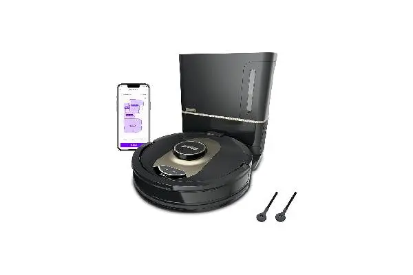 Shark AV2501AE AI Robot Vacuum with XL HEPA Self-Empty Base, Bagless, 60-Day Capacity, LIDAR Navigation, Perfect for Pet Hair, Compatible with Alexa, Wi-Fi Connected, Carpet & Hard Floor, Black image